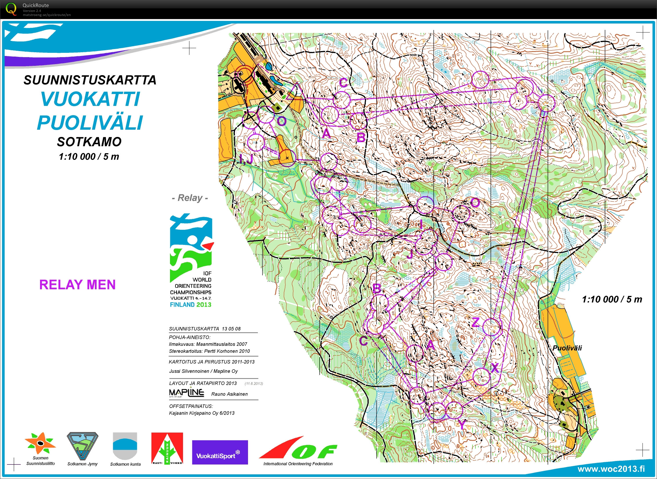 WOC 2013 Relay  (13.07.2013)