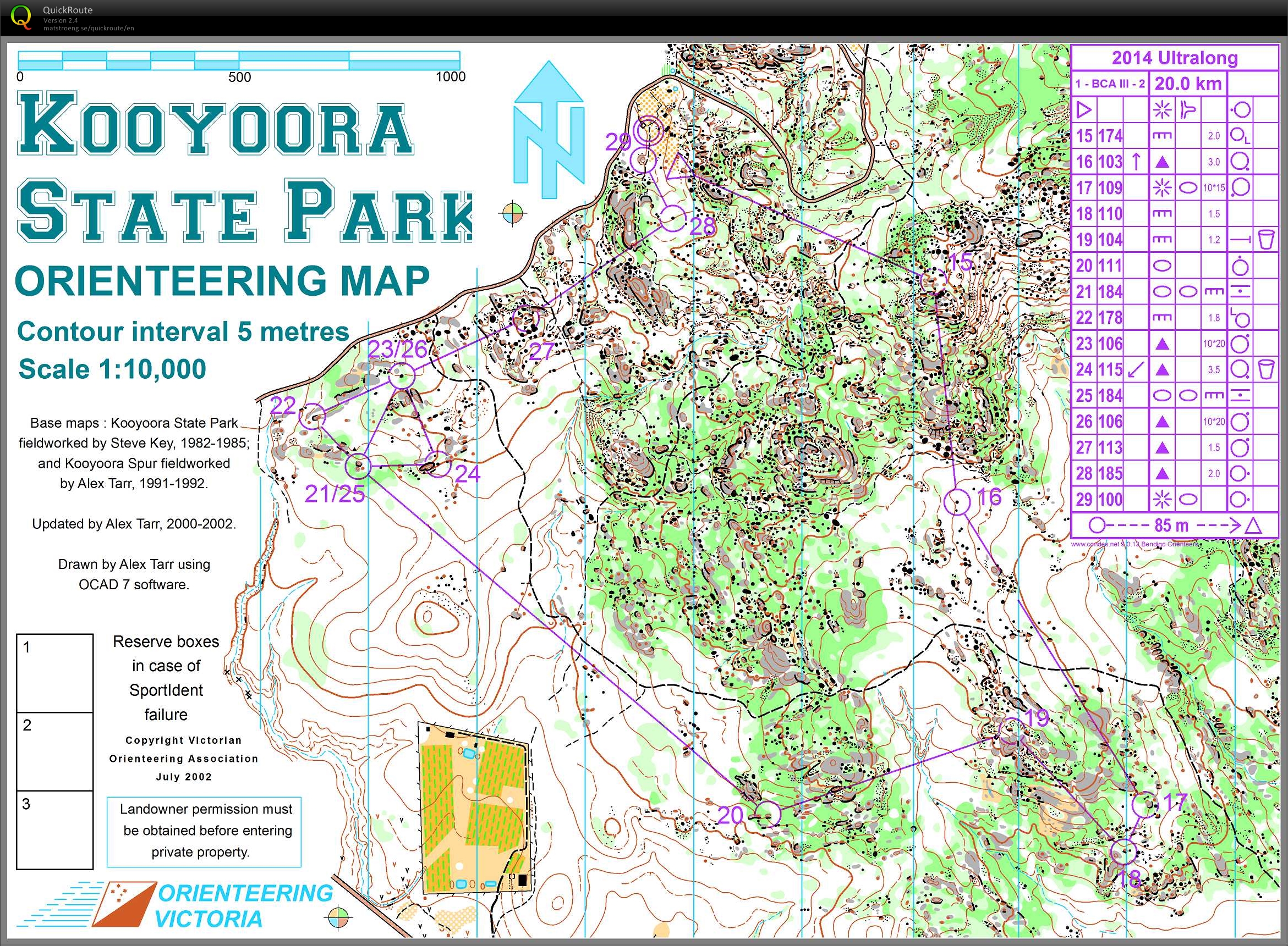 Australian Ultra Long Distance Championships 2014 map 2 (31/08/2014)