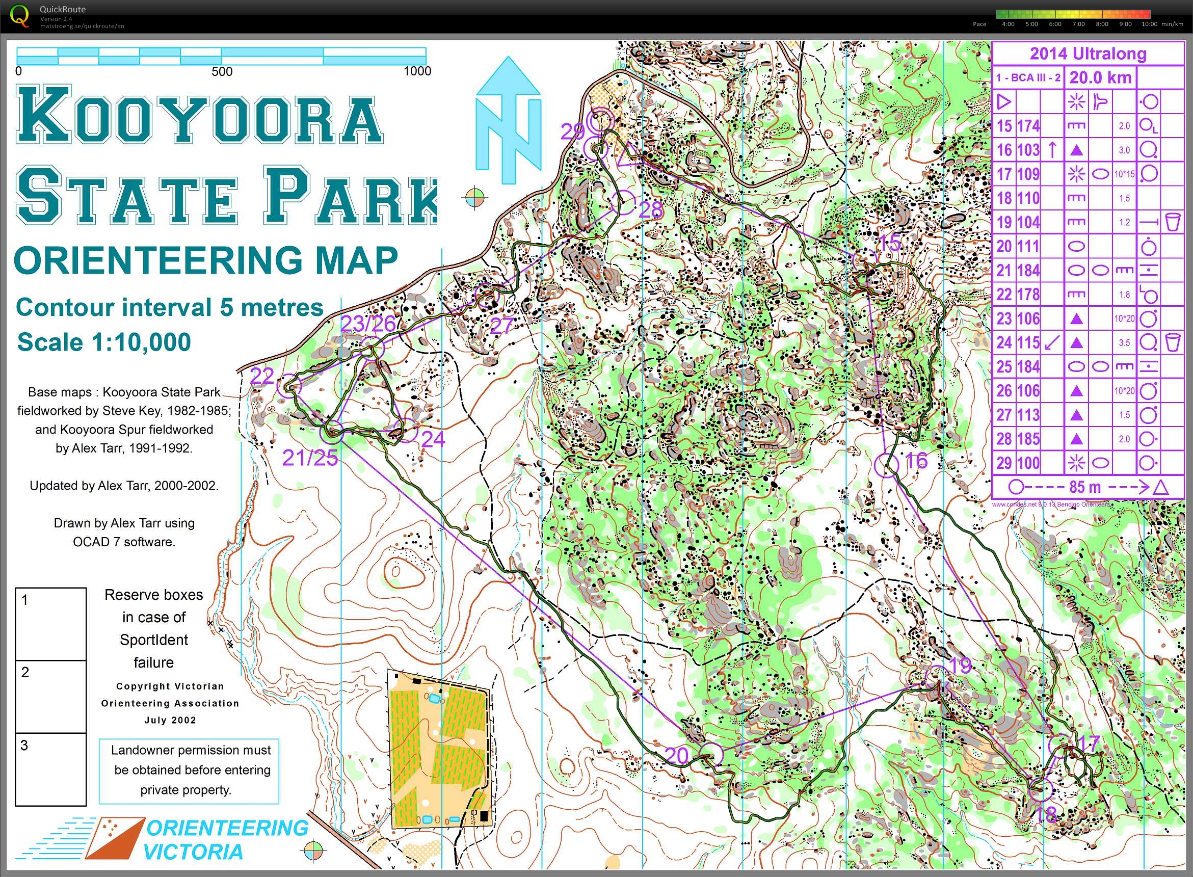 Australian Ultra Long Distance Championships 2014 map 2 (31/08/2014)