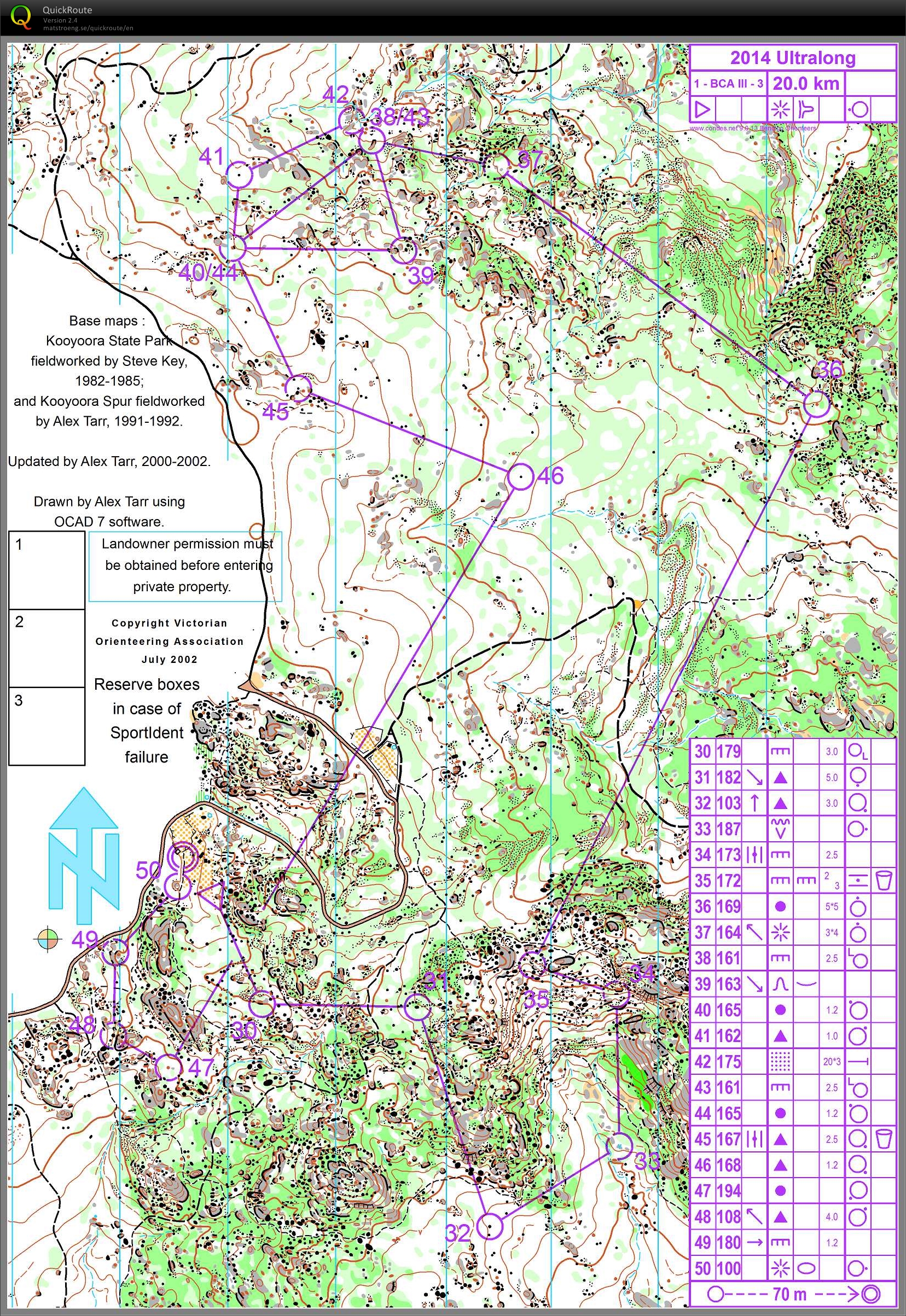 Australian Ultra Long Distance Championships 2014 map 3 (31.08.2014)