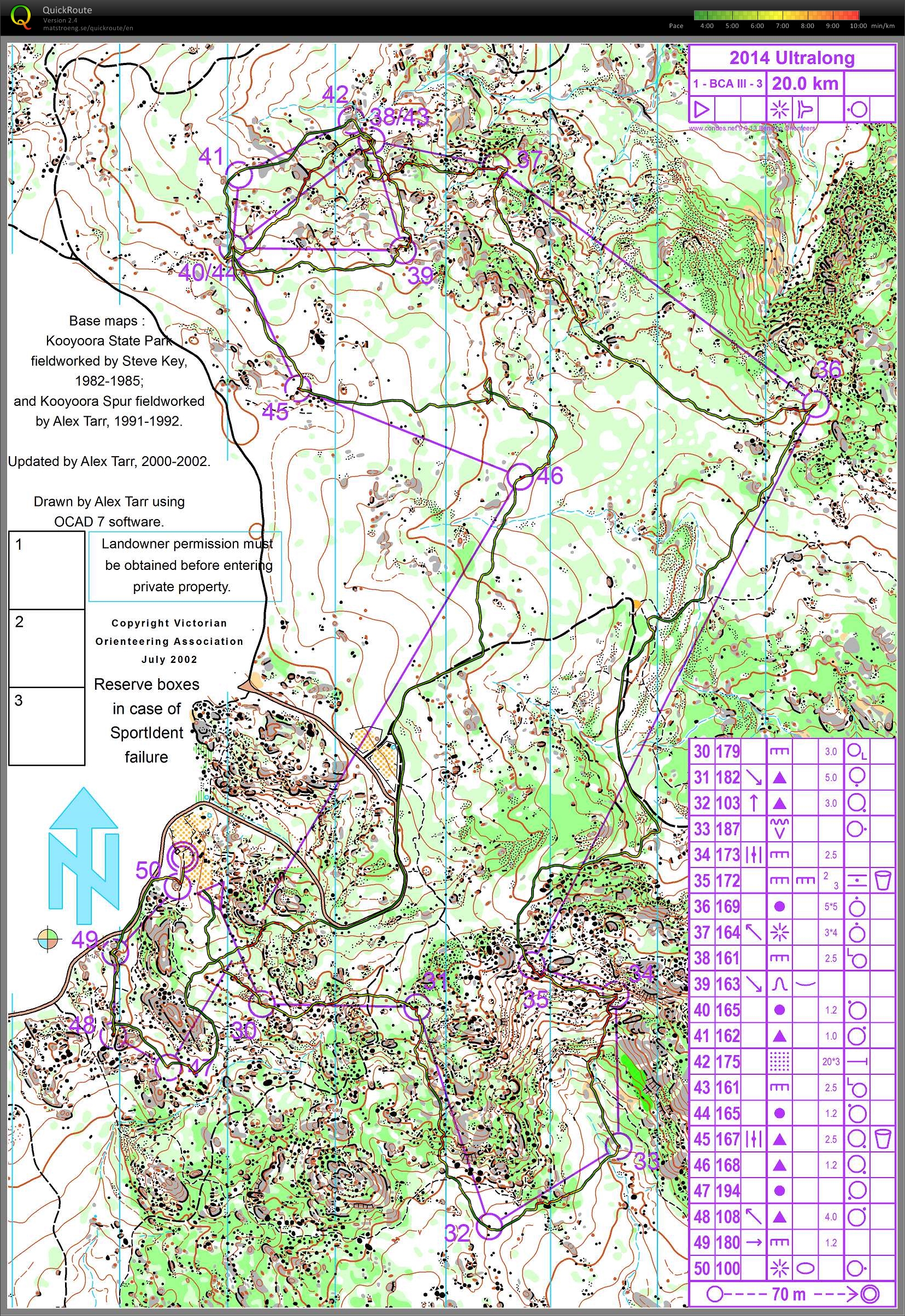 Australian Ultra Long Distance Championships 2014 map 3 (31.08.2014)
