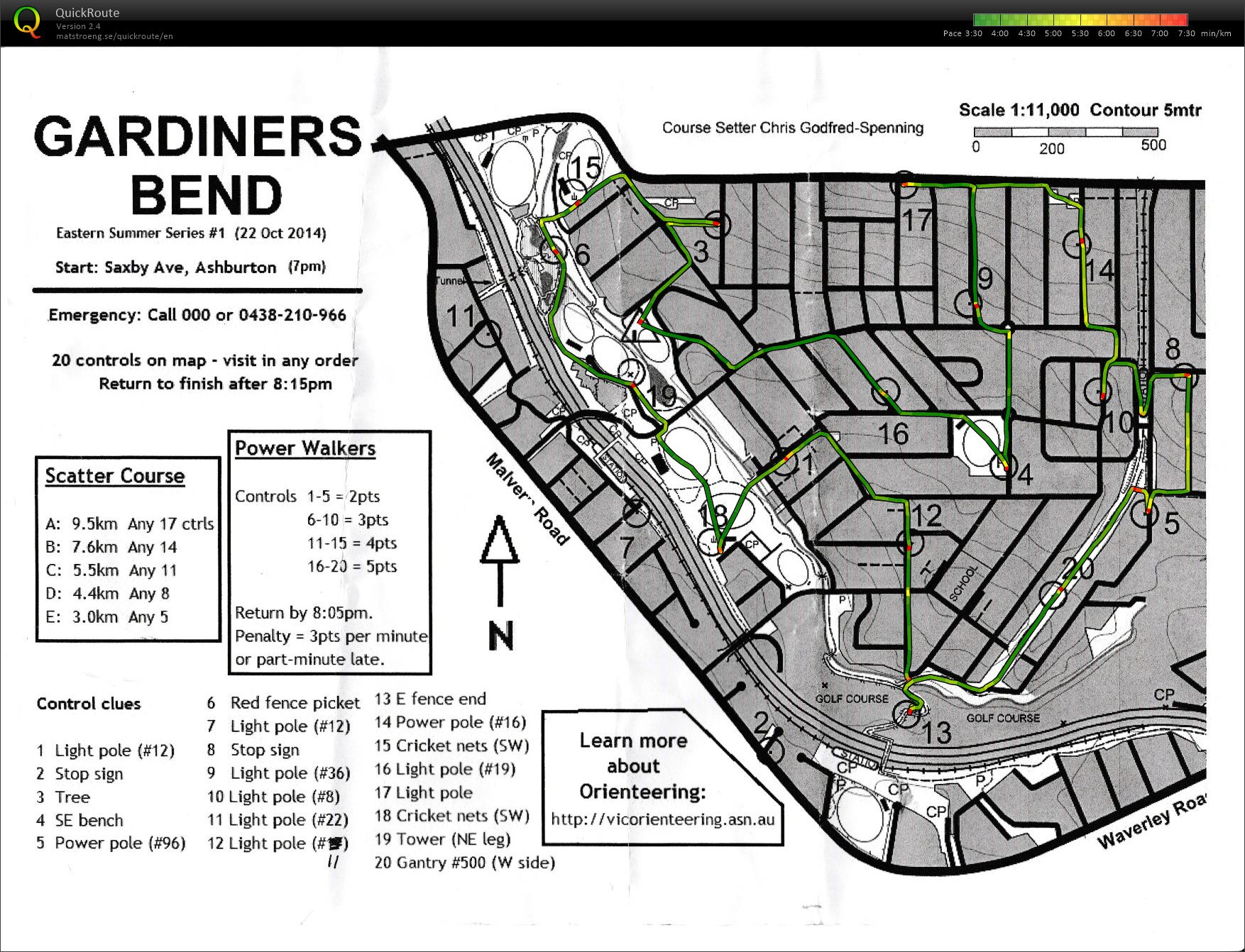 2014/15 Eastern Summer Series Event No. 1 (2014-10-22)