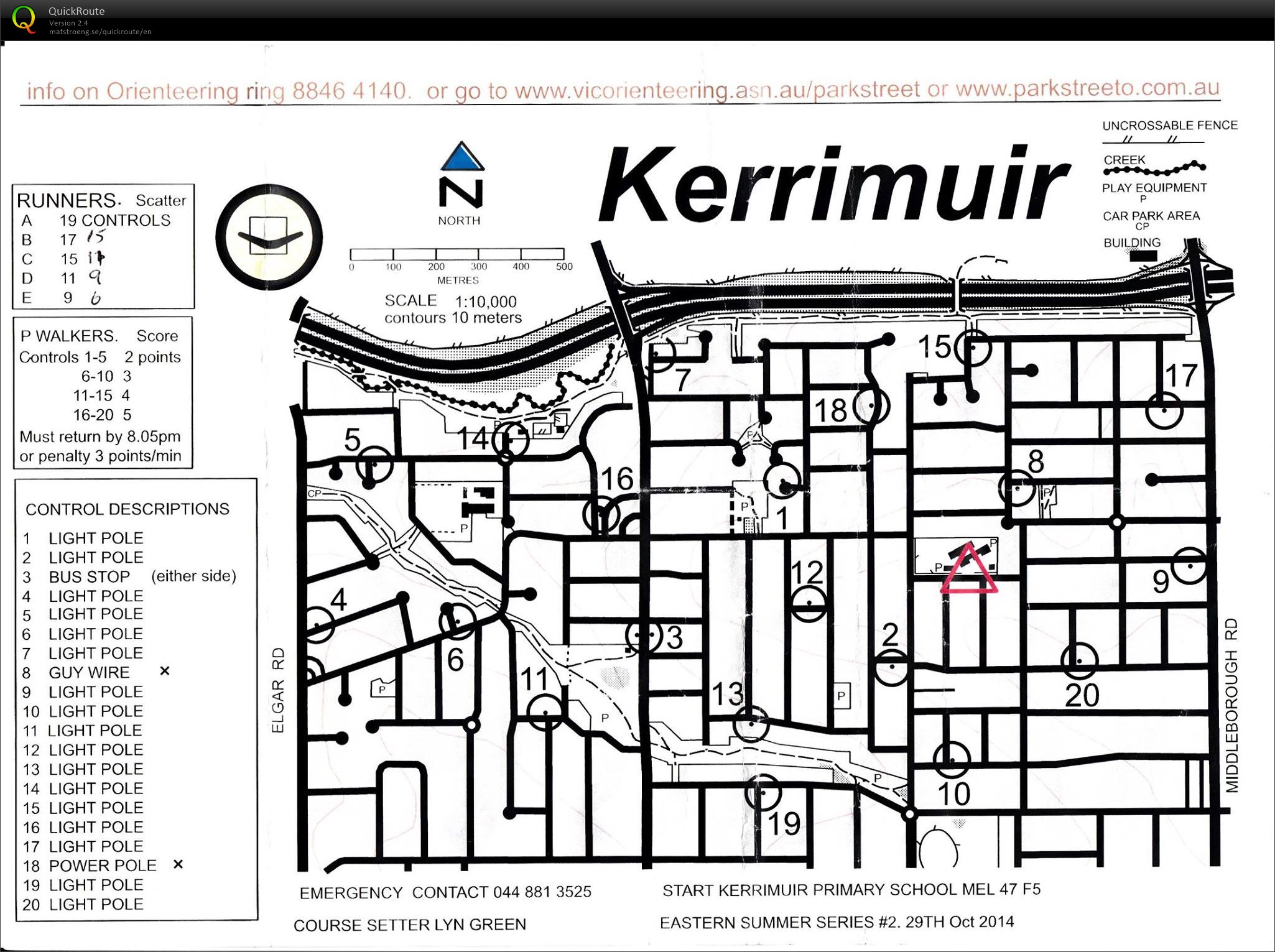 2014/15 Eastern Summer Series Event No. 2 (29-10-2014)