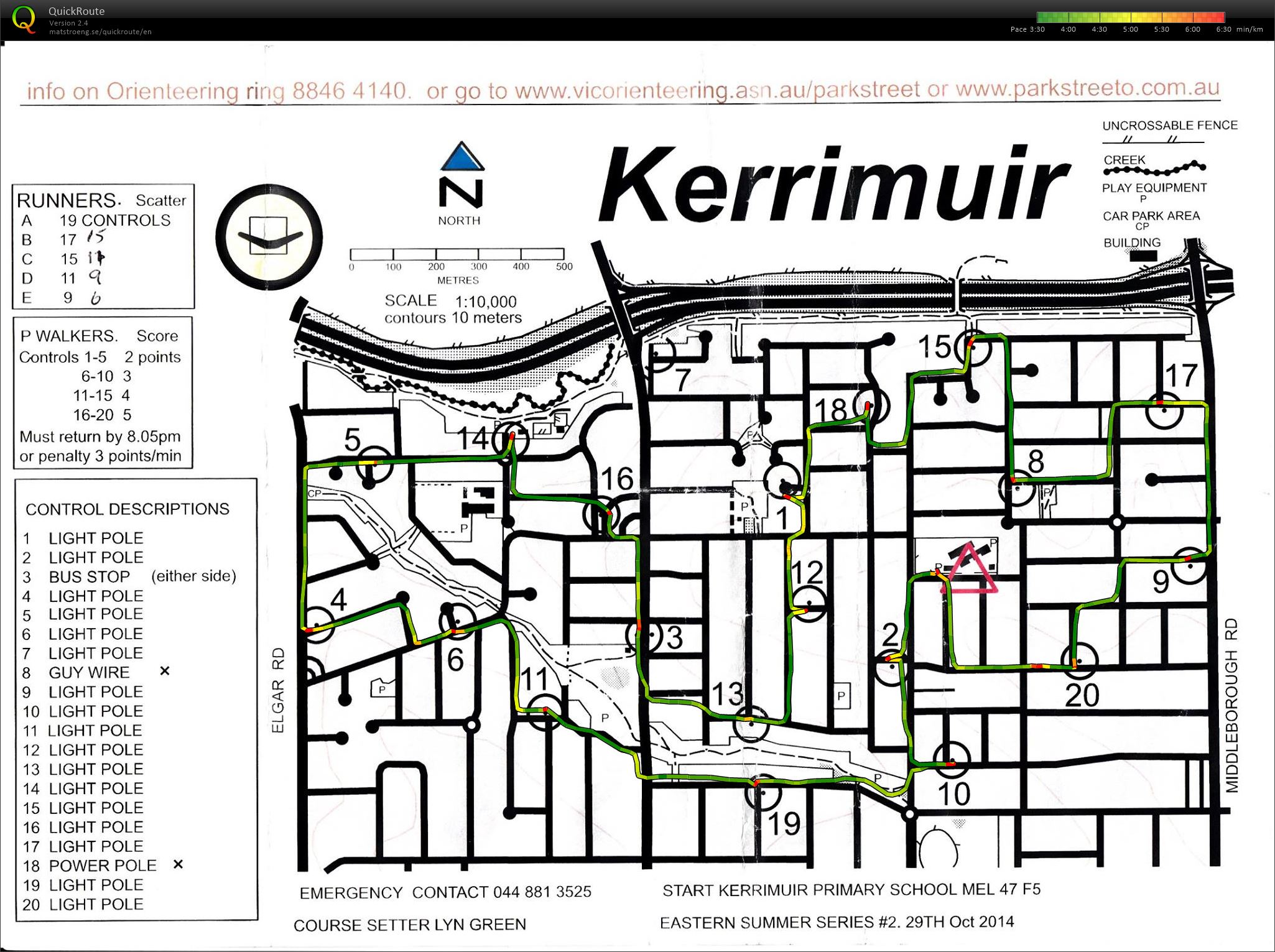 2014/15 Eastern Summer Series Event No. 2 (29-10-2014)