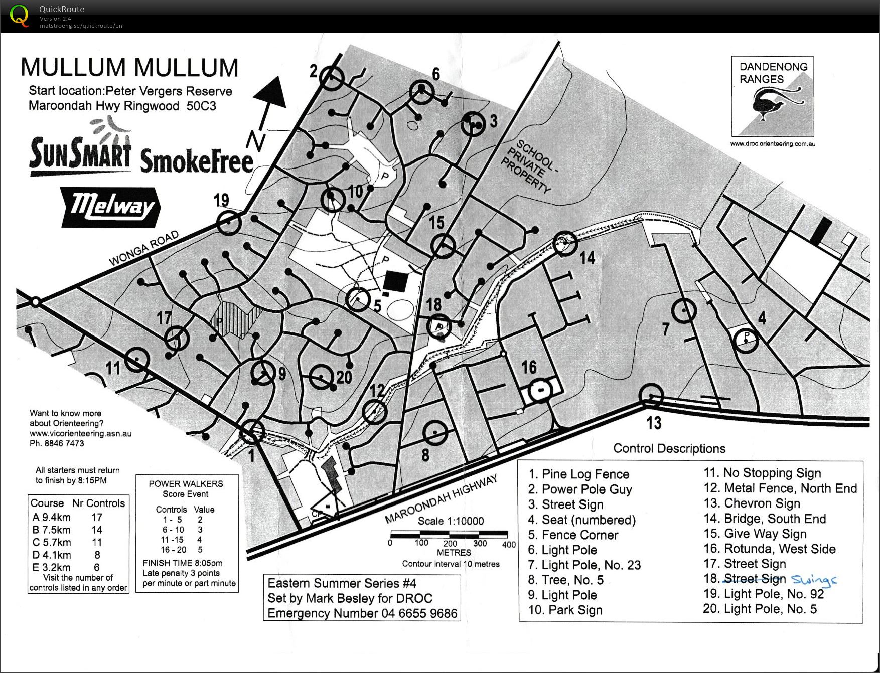 2014/15 Eastern Summer Series Event No. 4 (2014-11-12)