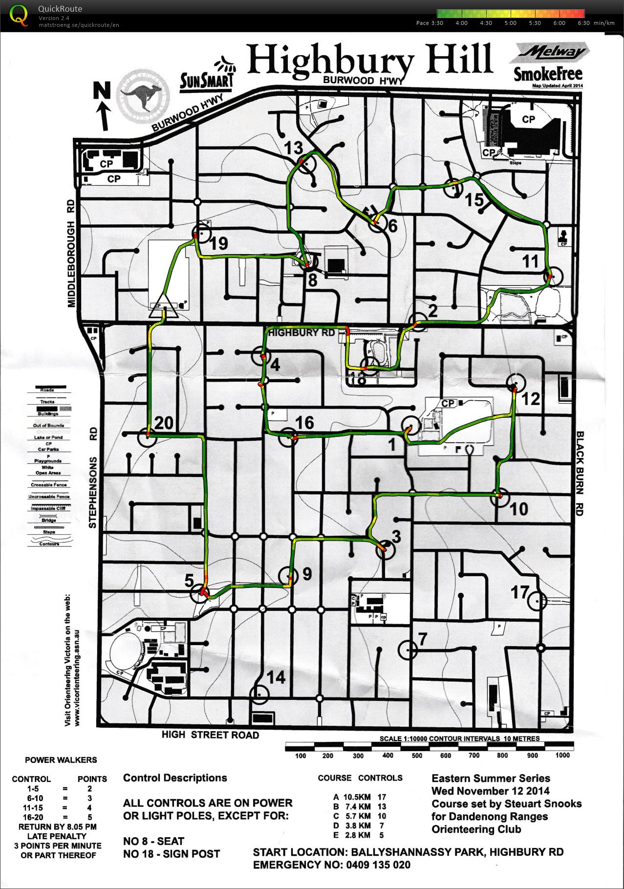 2014/15 Eastern Summer Series Event No. 5 (2014-11-19)