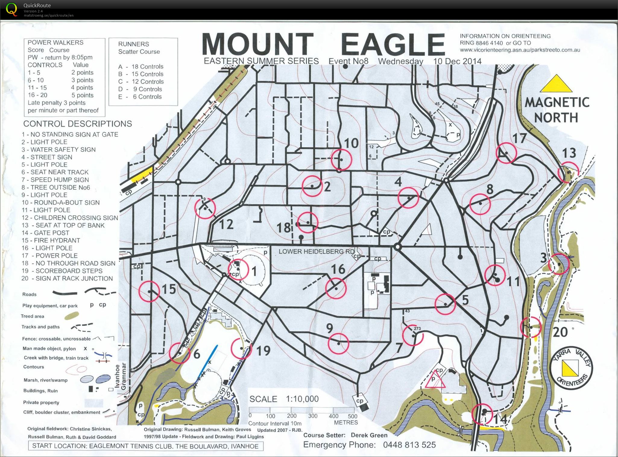 2014/15 Eastern Summer Series Event No. 8 (2014-12-10)