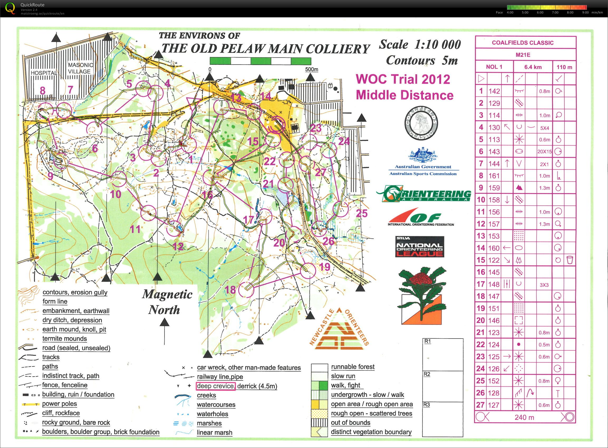 Coalfields Classic National Orienteering League Race 12 & WOC Trials (12-05-2012)