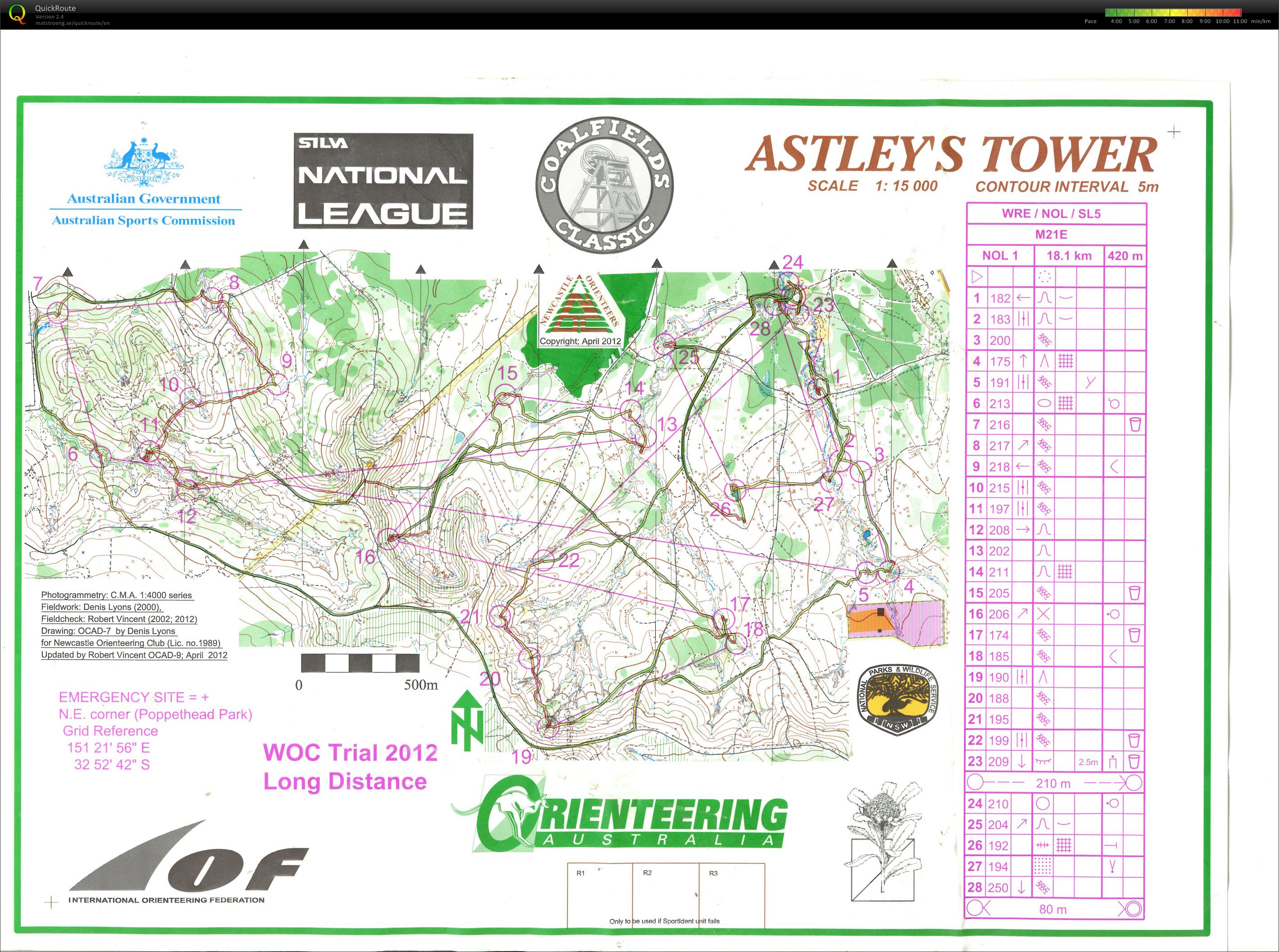 Coalfields Classic National Orienteering League Race 13 & WOC Trials (13-05-2012)