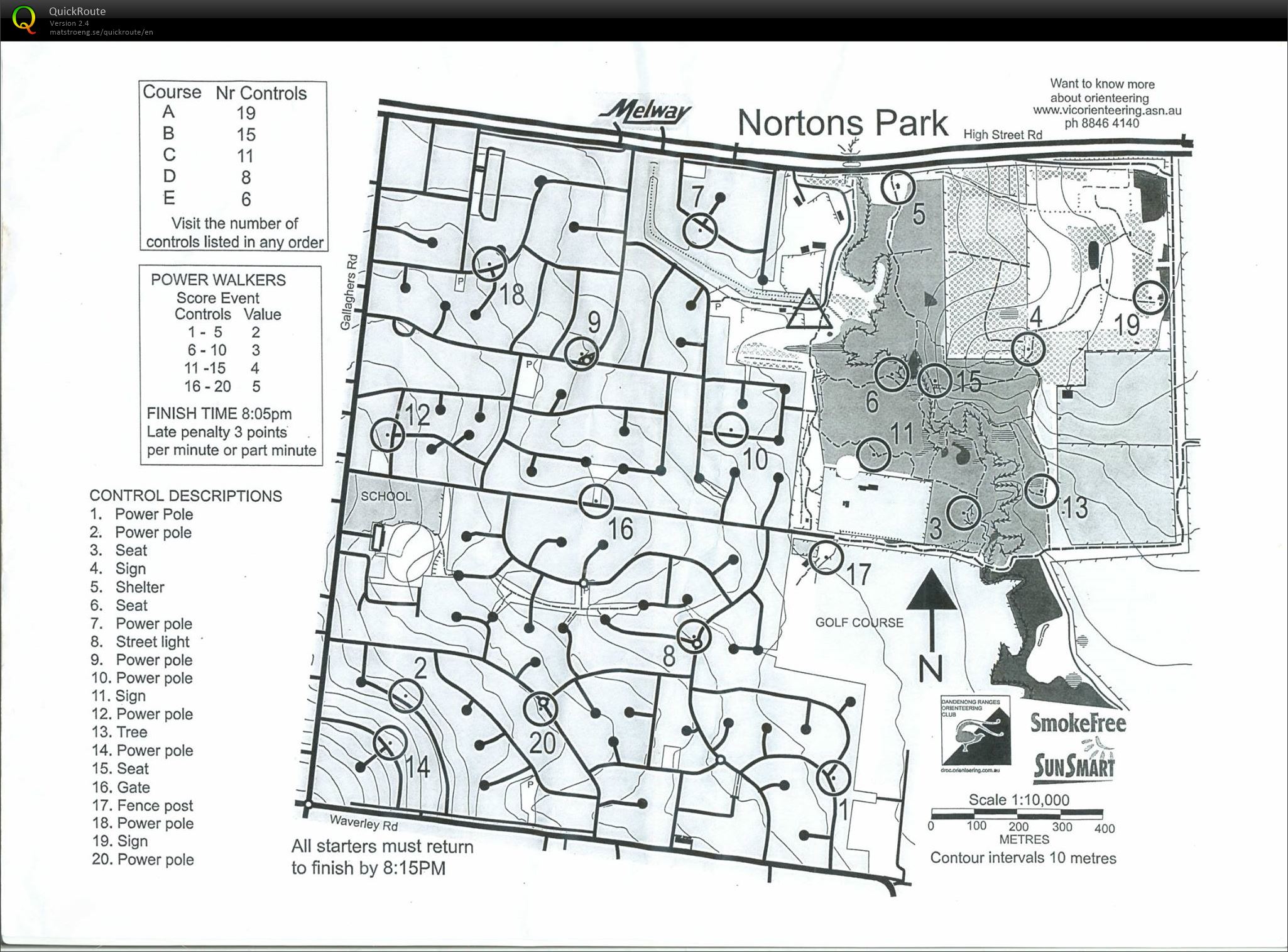 2014/15 Eastern Summer Series  Event No. 17 (11.02.2015)
