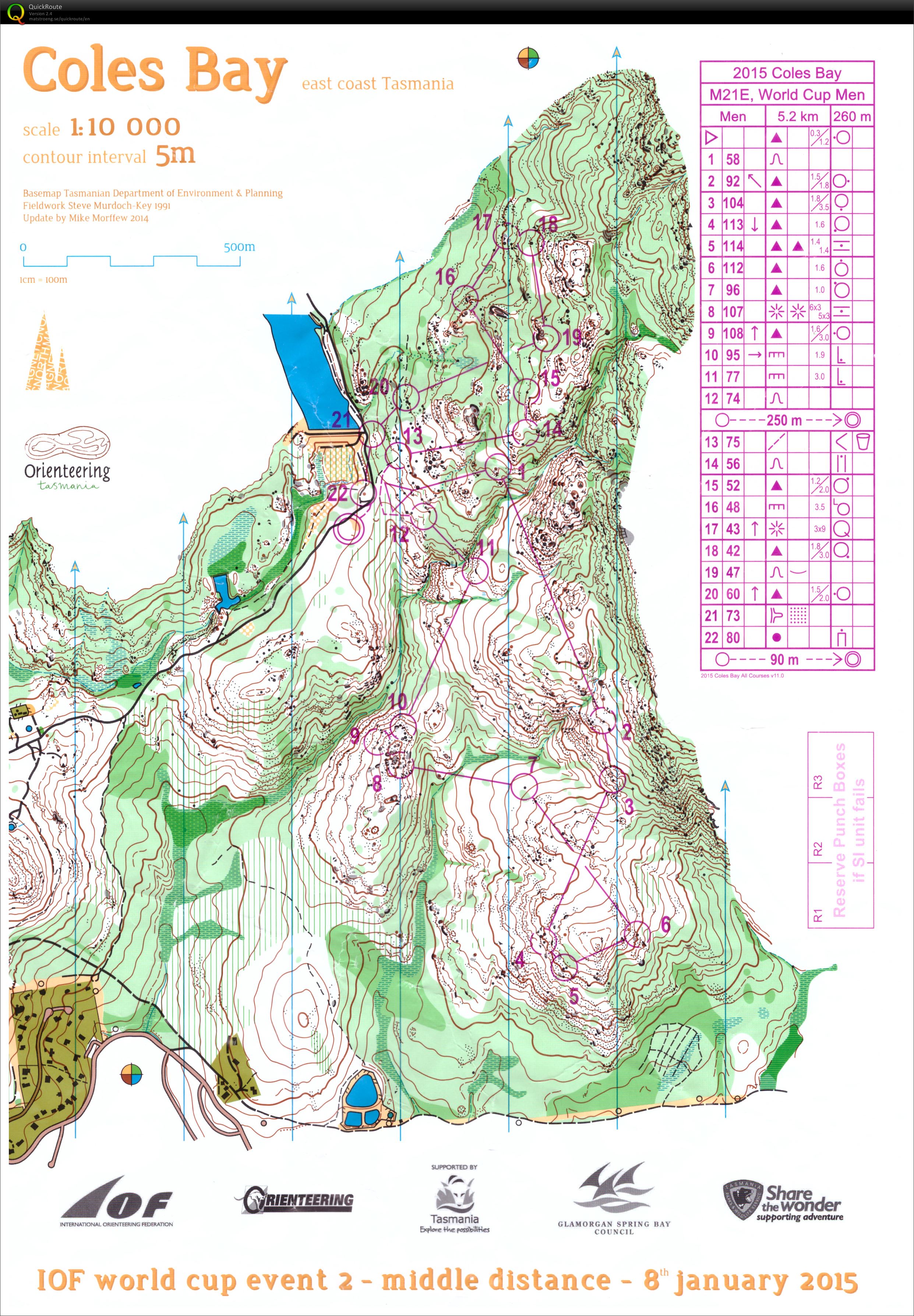 Oceania Middle Distance M21E (08.01.2015)