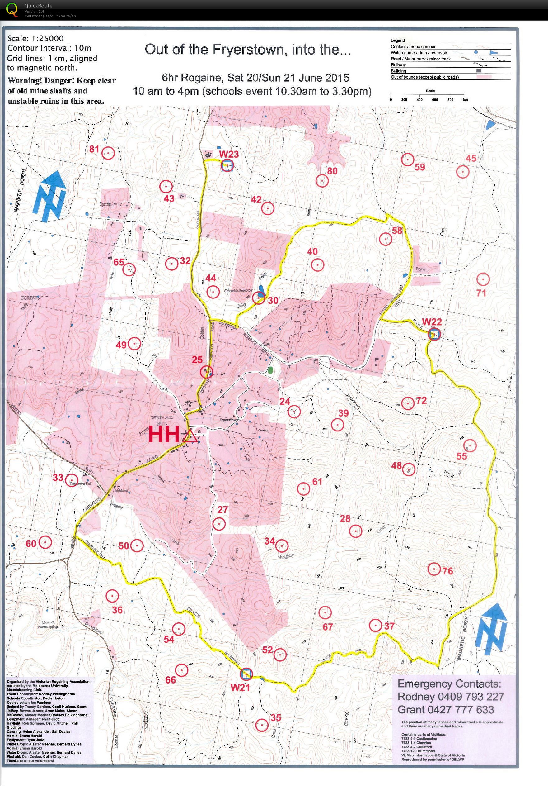VRA Fryerstown 6hr Rogaine (2015-06-20)