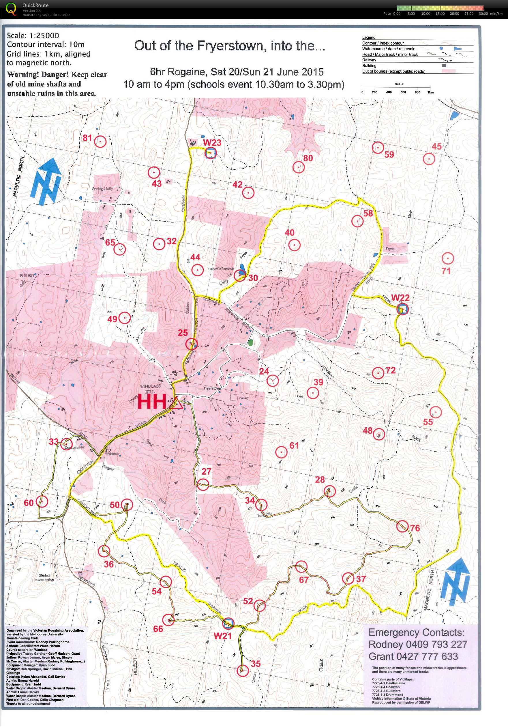 VRA Fryerstown 6hr Rogaine (2015-06-20)