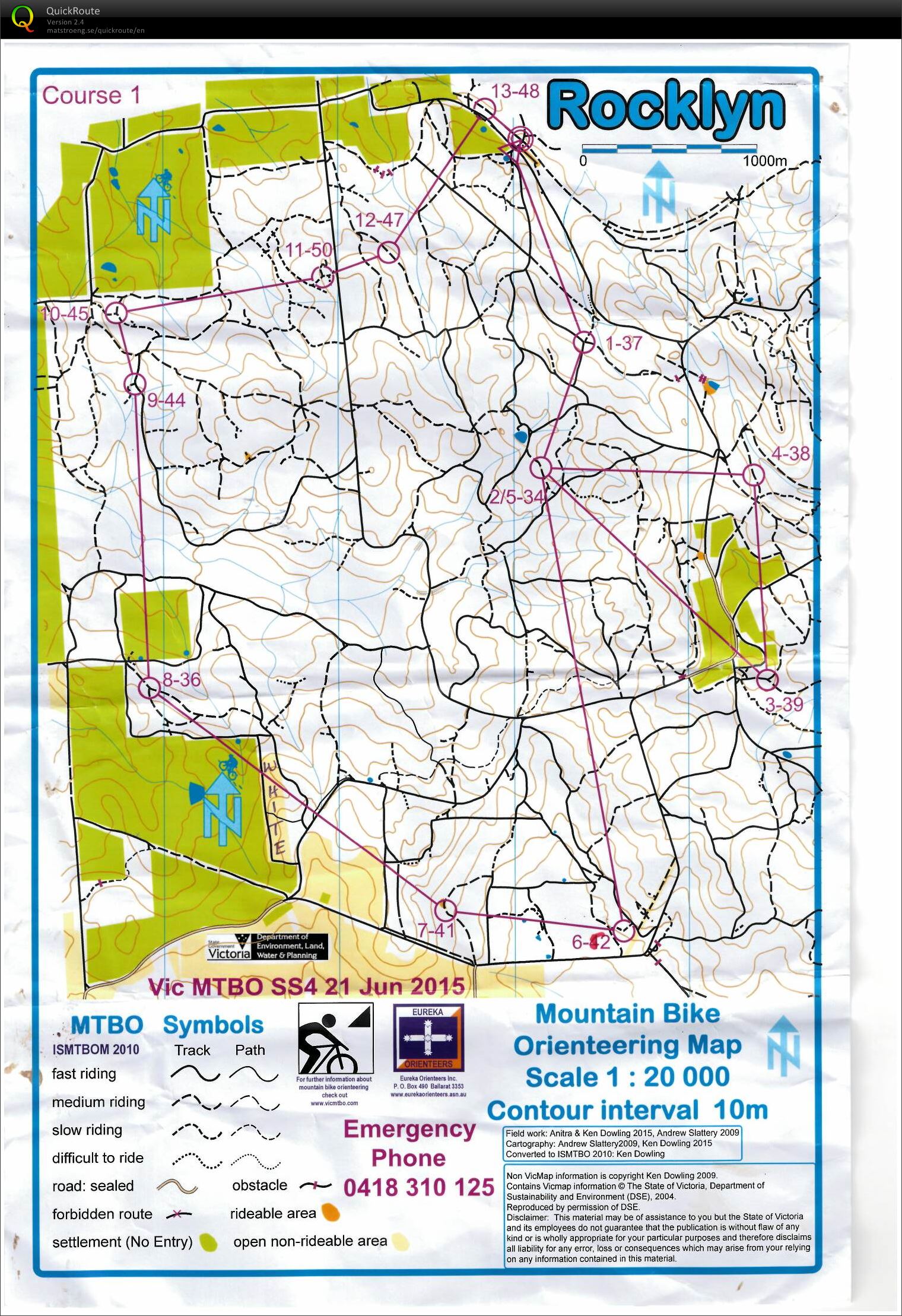 Vic State MTBO Series 4 (21-06-2015)
