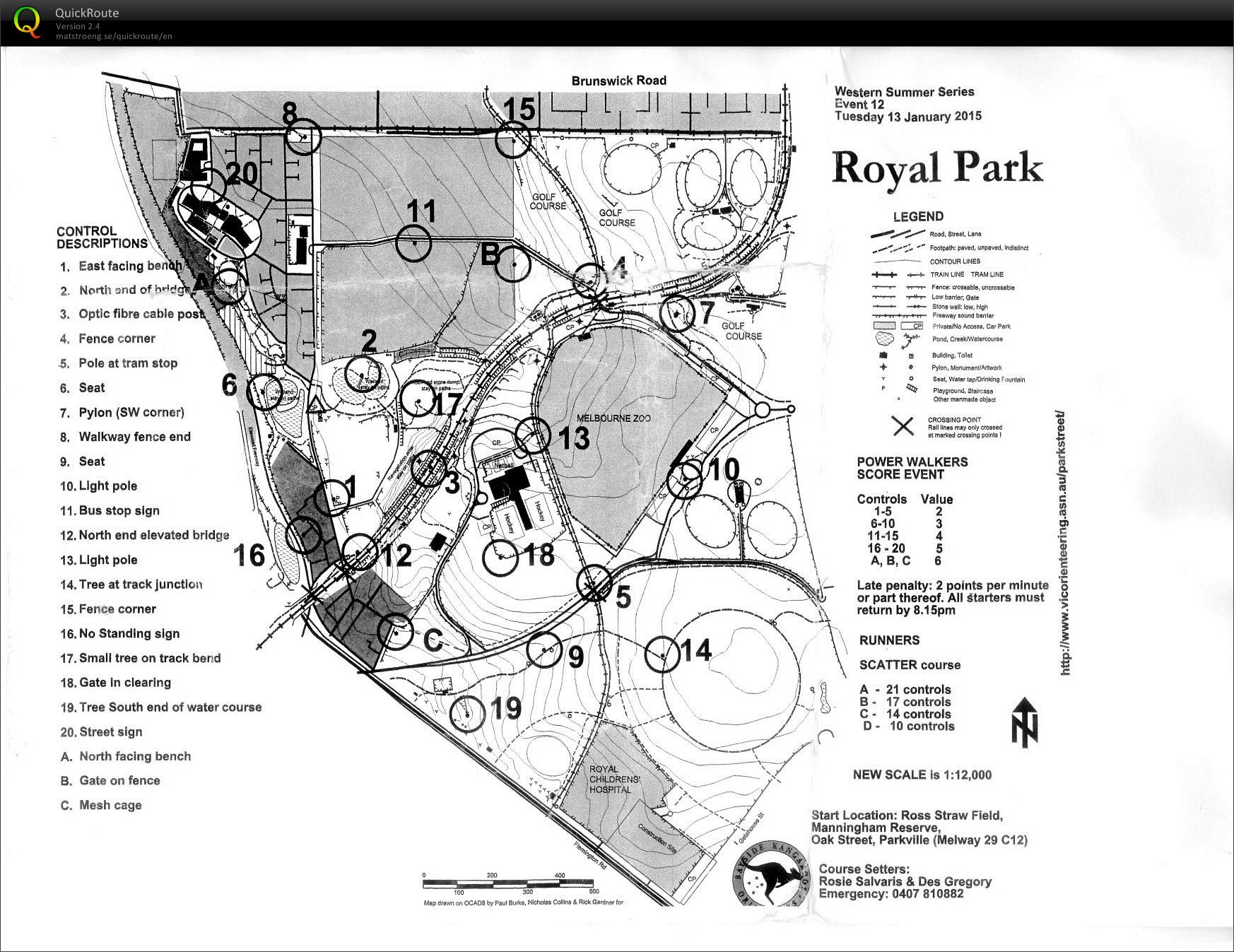 Melb Western Series StreetO (13.01.2015)