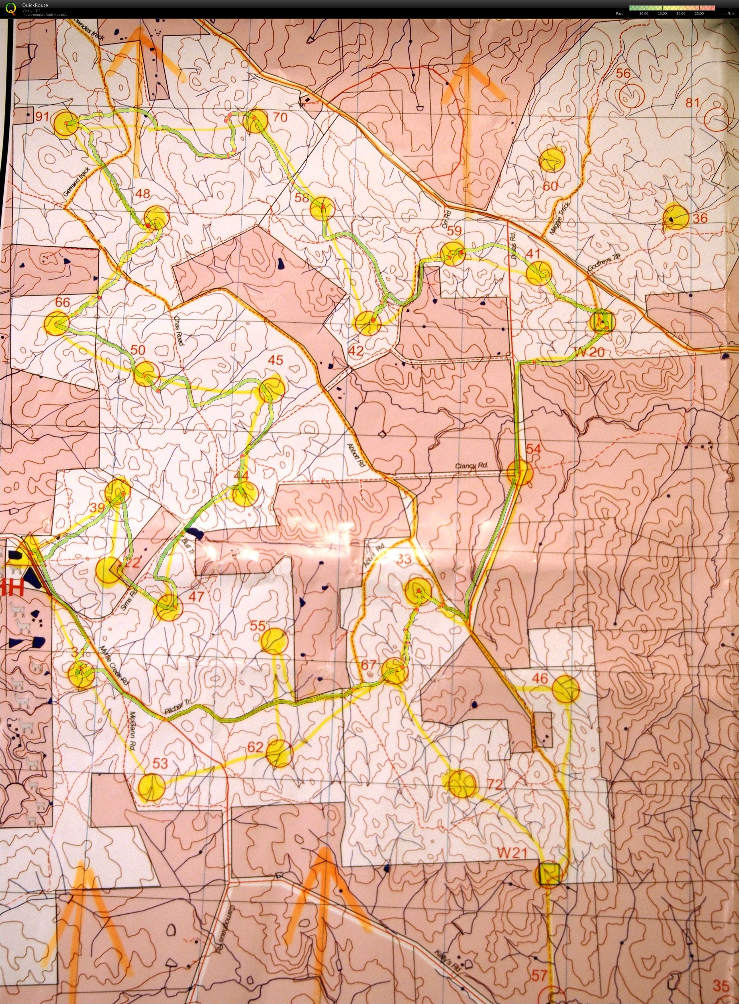 Llamas in Pyjamas Rogaine (18/07/2015)