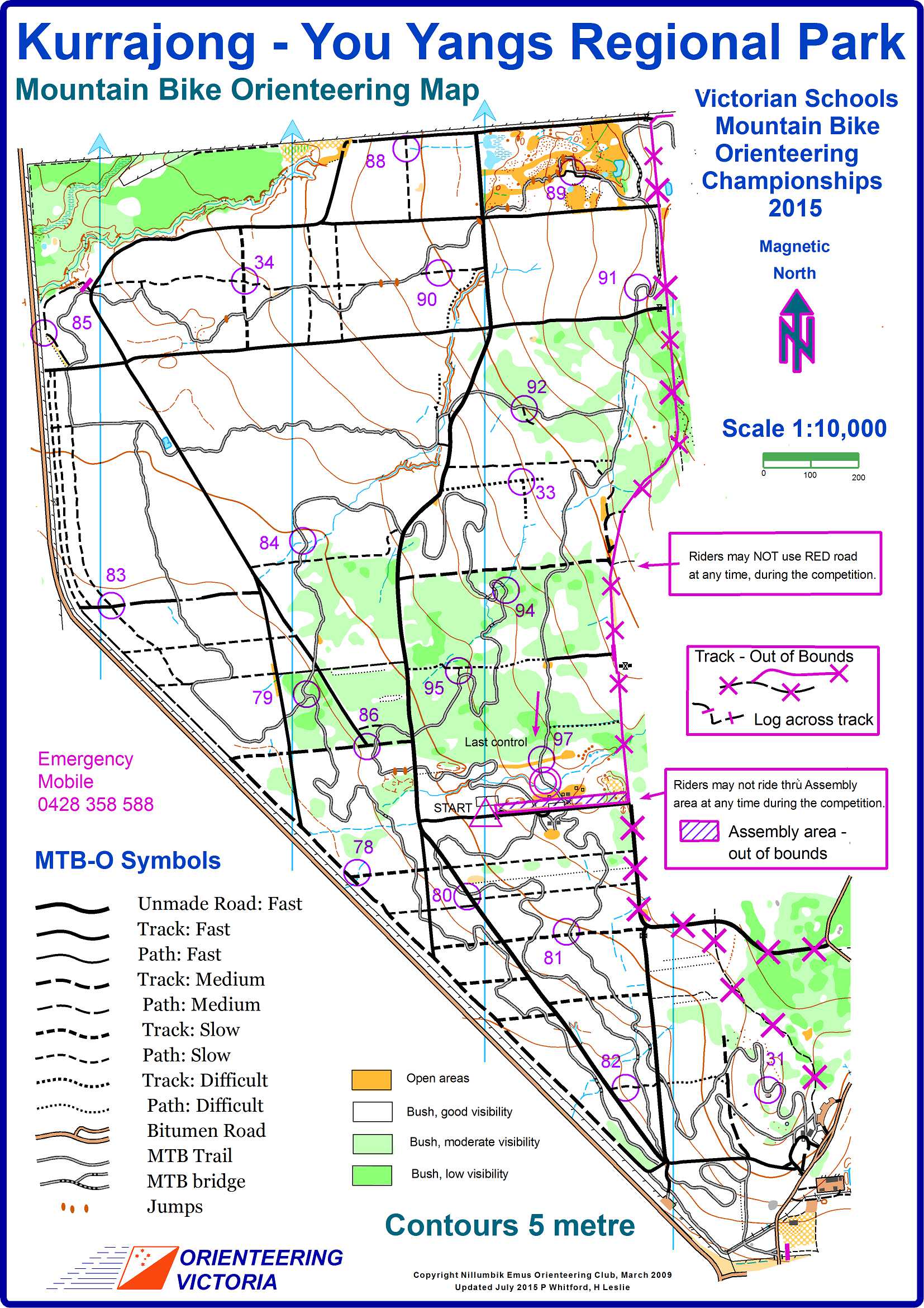Vic Schools MTBO champs (14/08/2015)