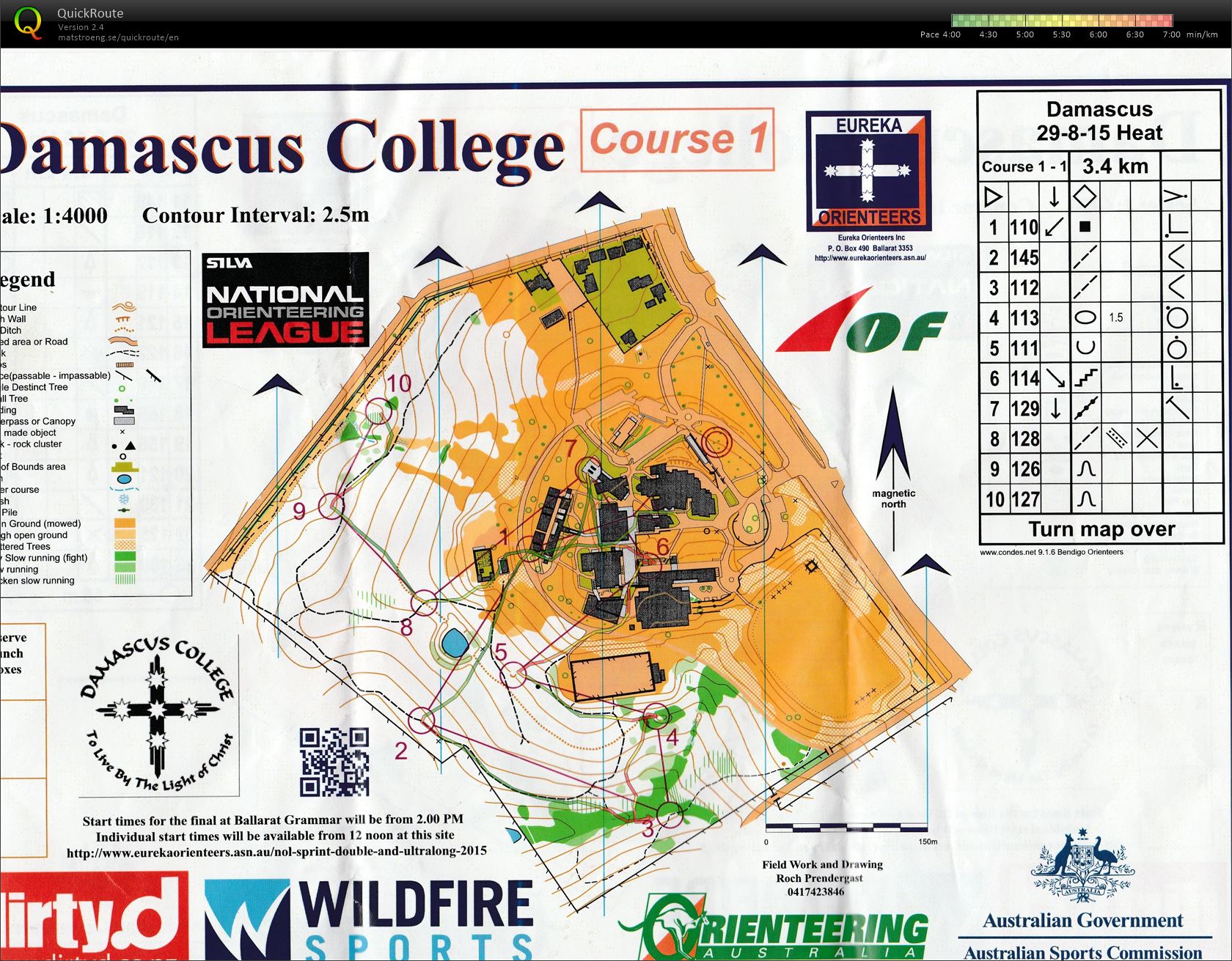2015 NOL Sprint Ballarat Map 1 of 2 (29/08/2015)