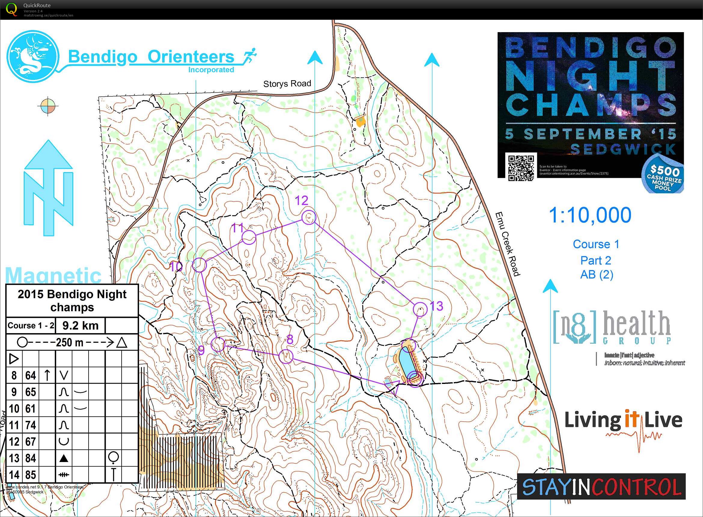 2015 Bendigo Night Champs - Map 2 (05-09-2015)