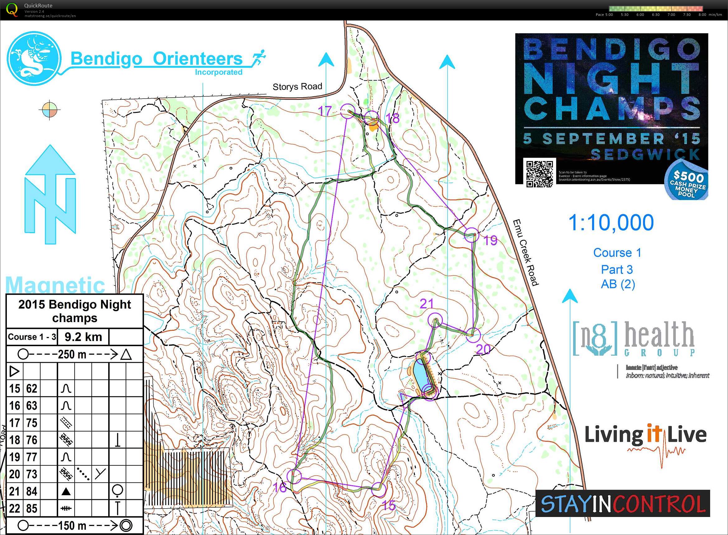 2015 Bendigo Night Champs - map 3 (05/09/2015)
