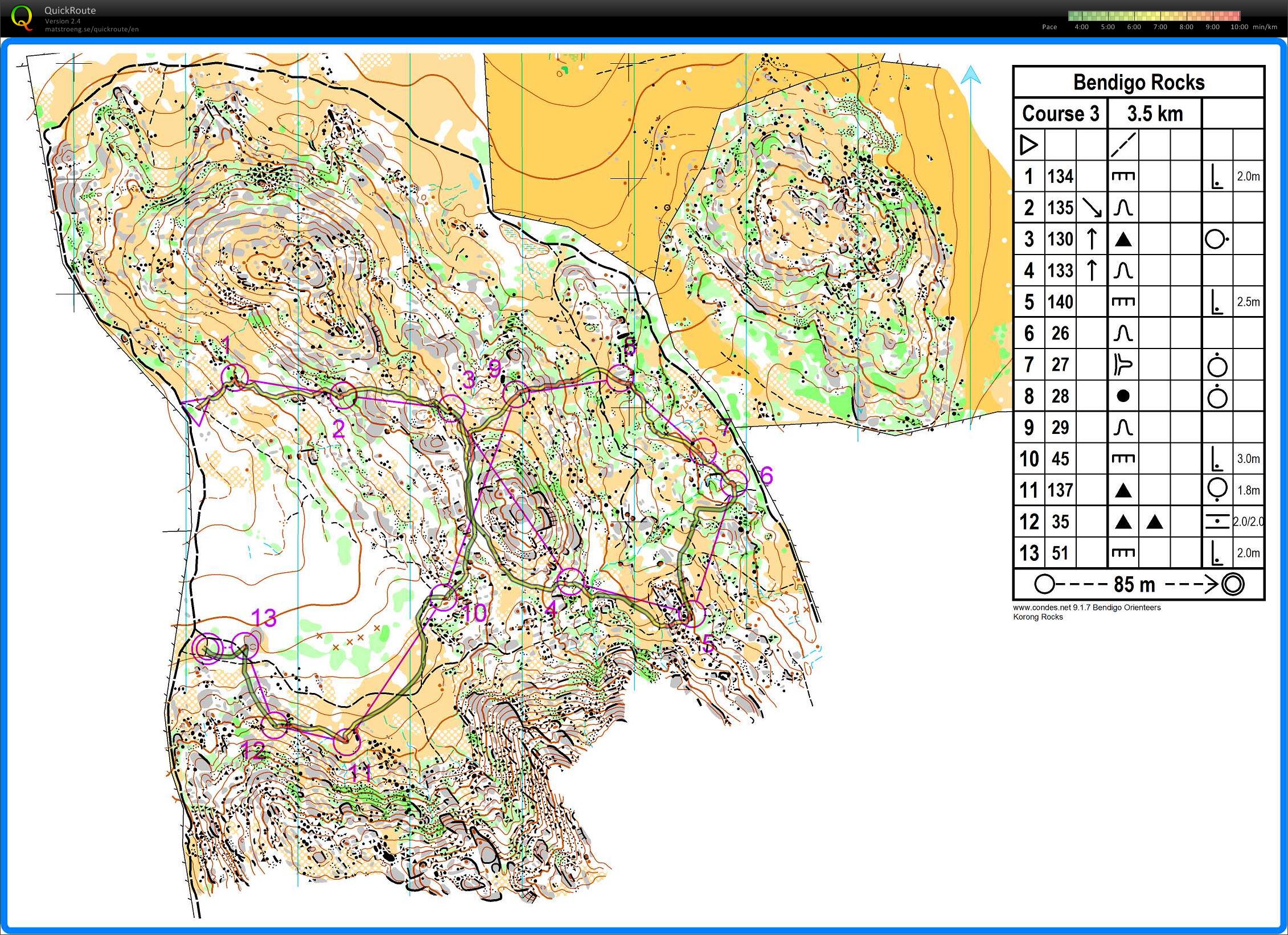 Bendigo Rocks 2, Course 3 (19-09-2015)