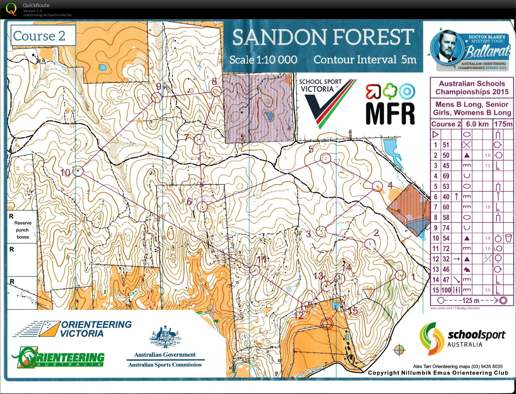 2015 Australian Schools Individual (29/09/2015)