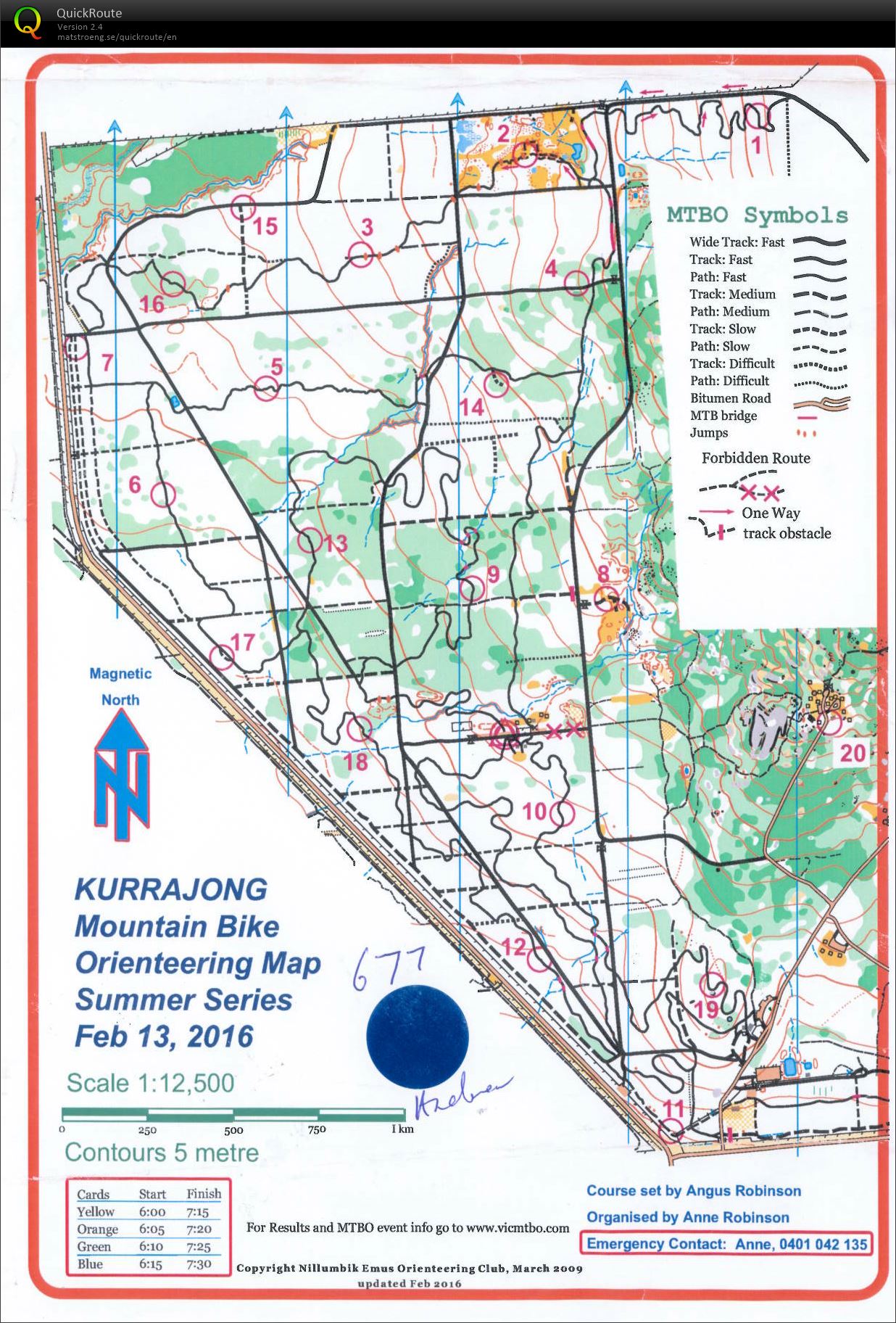 Summer MTBO 75 Series (13/02/2016)