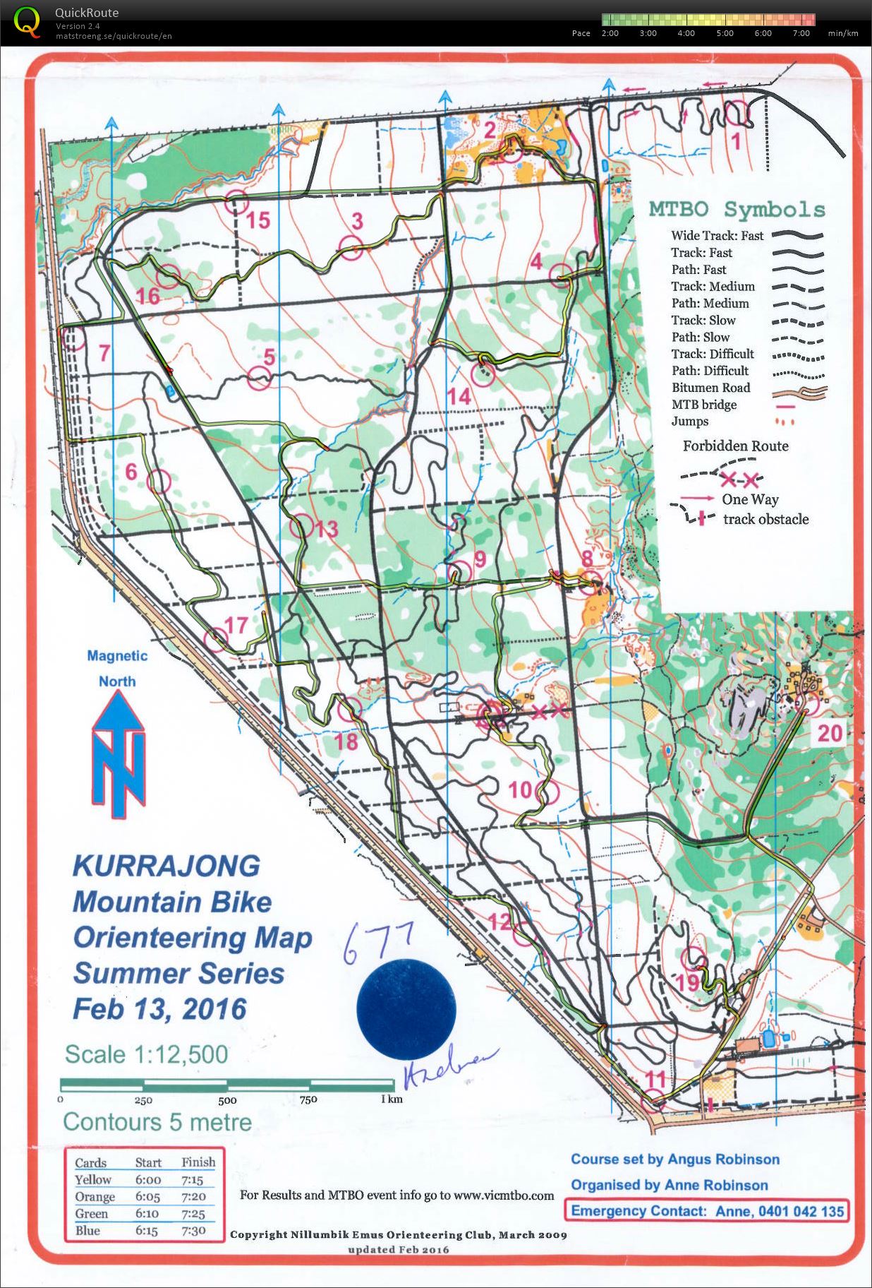 Summer MTBO 75 Series (13/02/2016)
