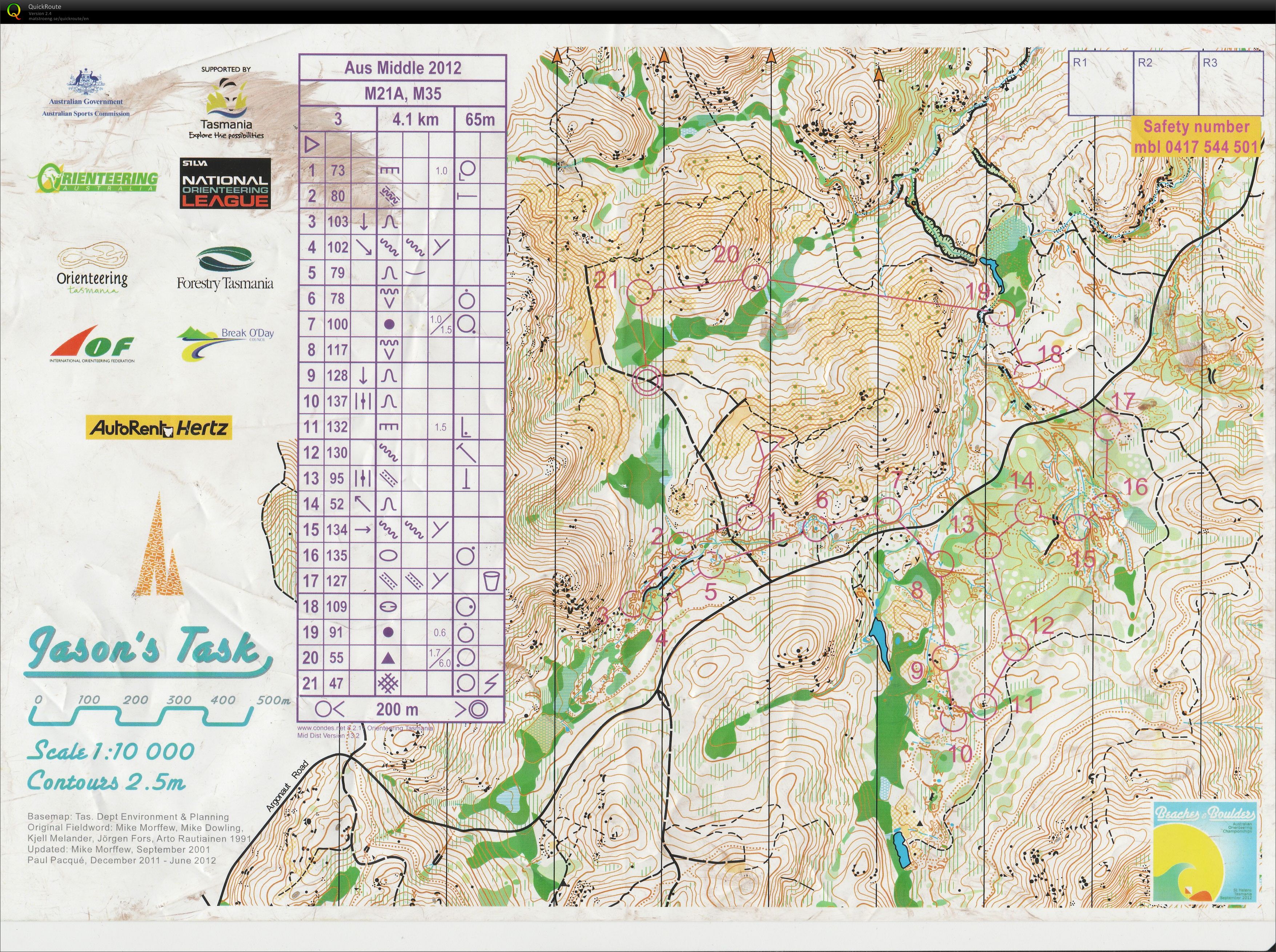Australian Middle Distance 2012 Course 3 (22.09.2012)