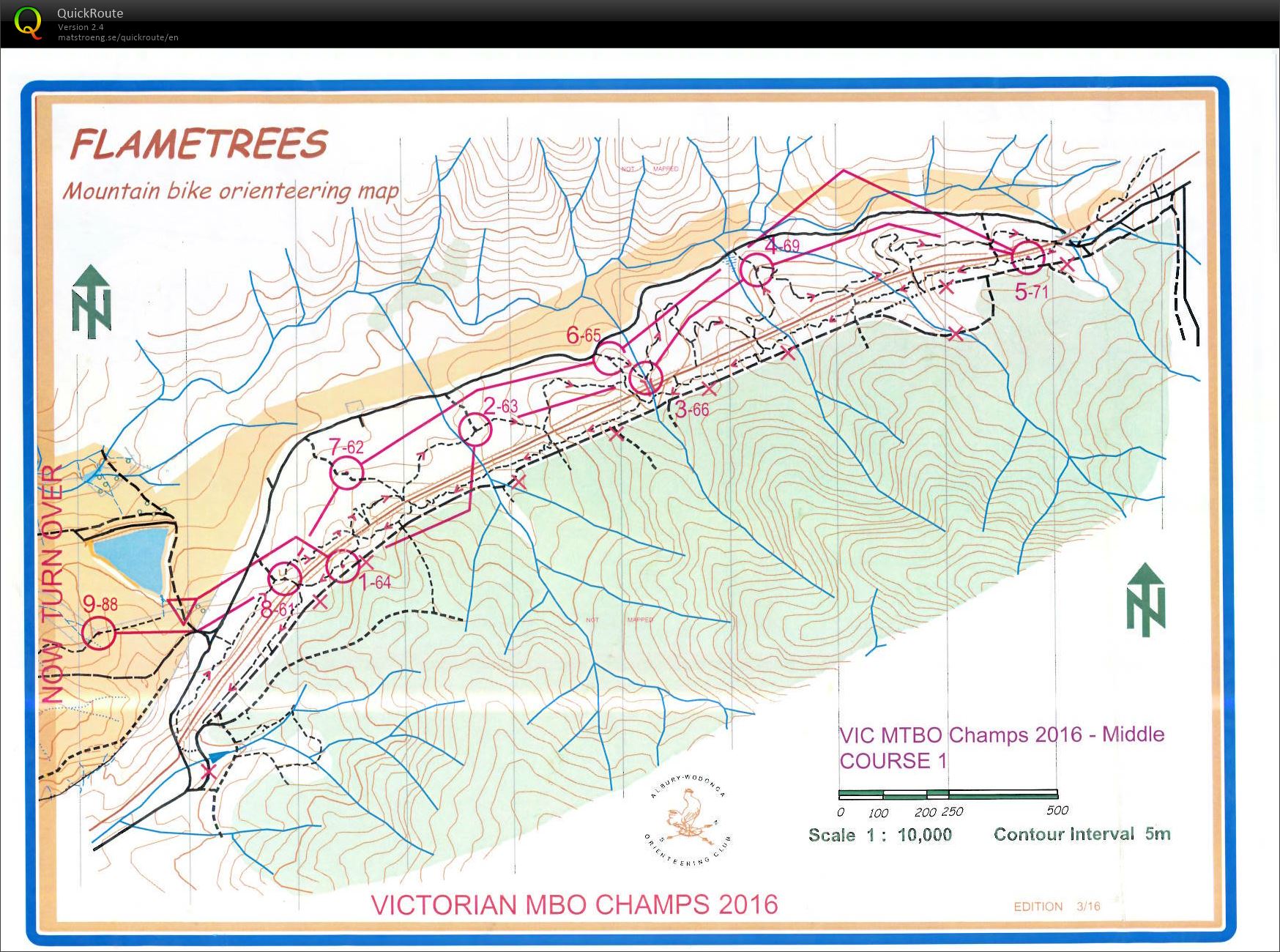 Vic MTBO Middle Champs map1 (16-04-2016)