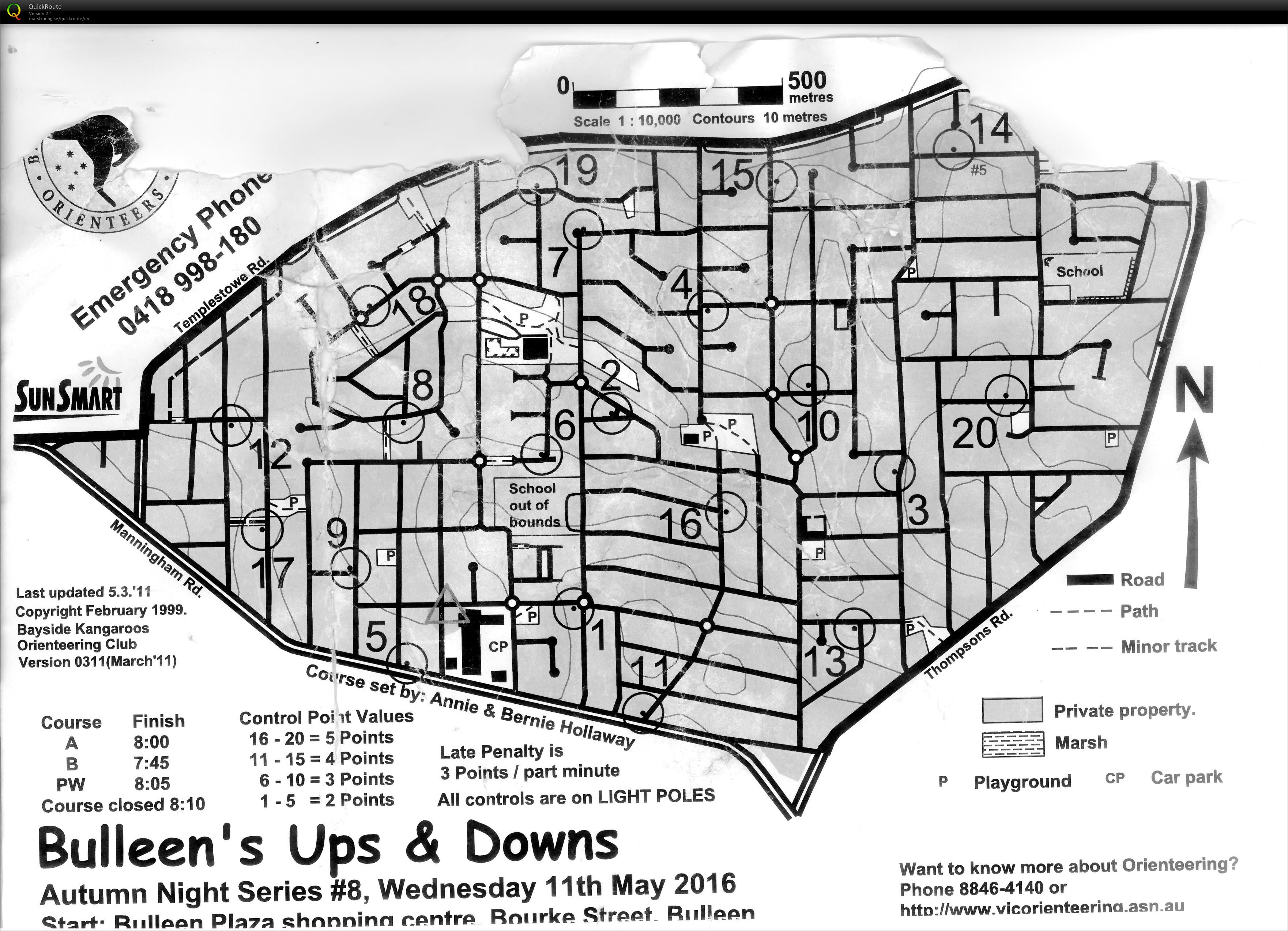 Melb Park and Street Winter Series WORLD O DAY (2016-05-11)