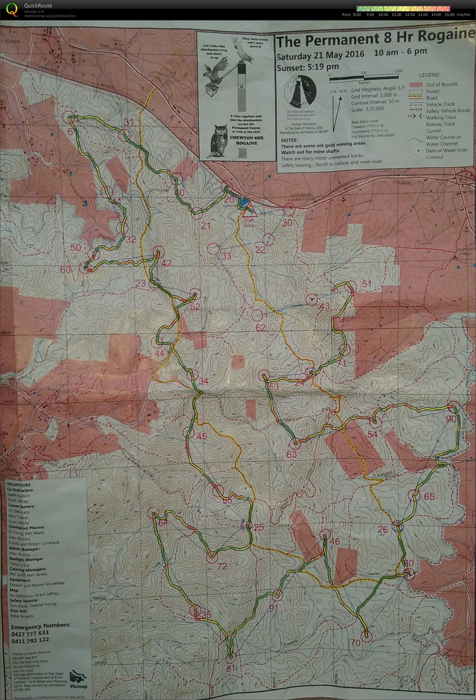 8 Hr Rogaine (21/05/2016)