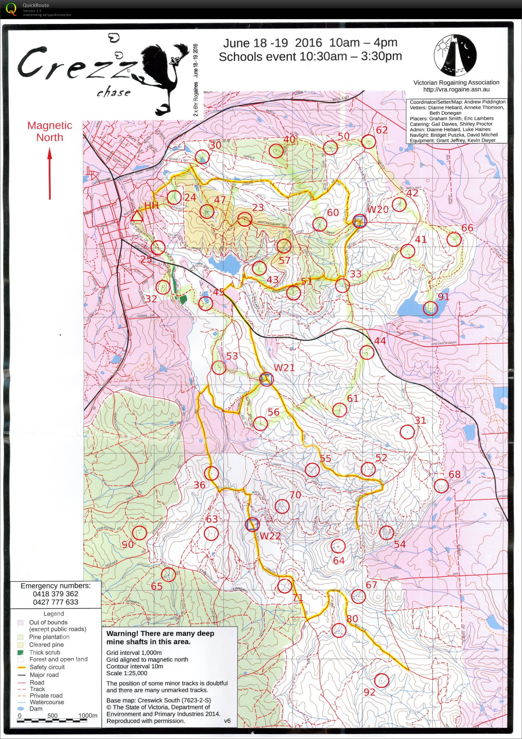 Crezzy Chase Rogaine 6hr (18/06/2016)