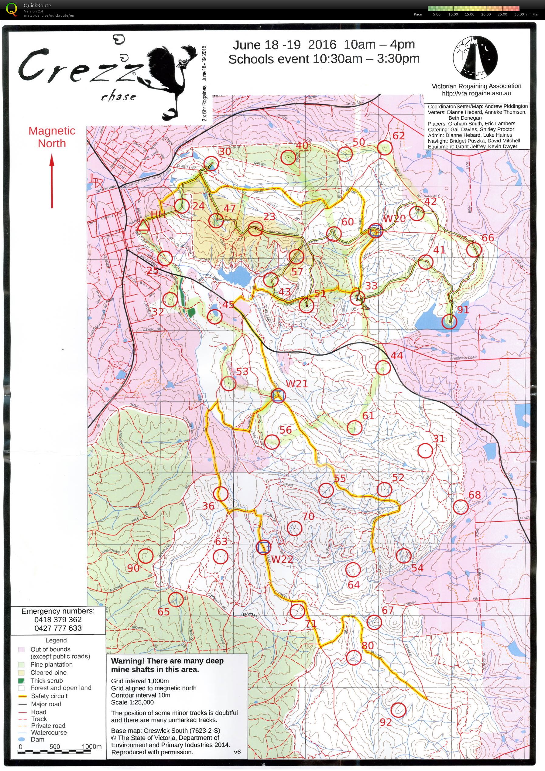 Crezzy Chase Rogaine 6hr (18/06/2016)