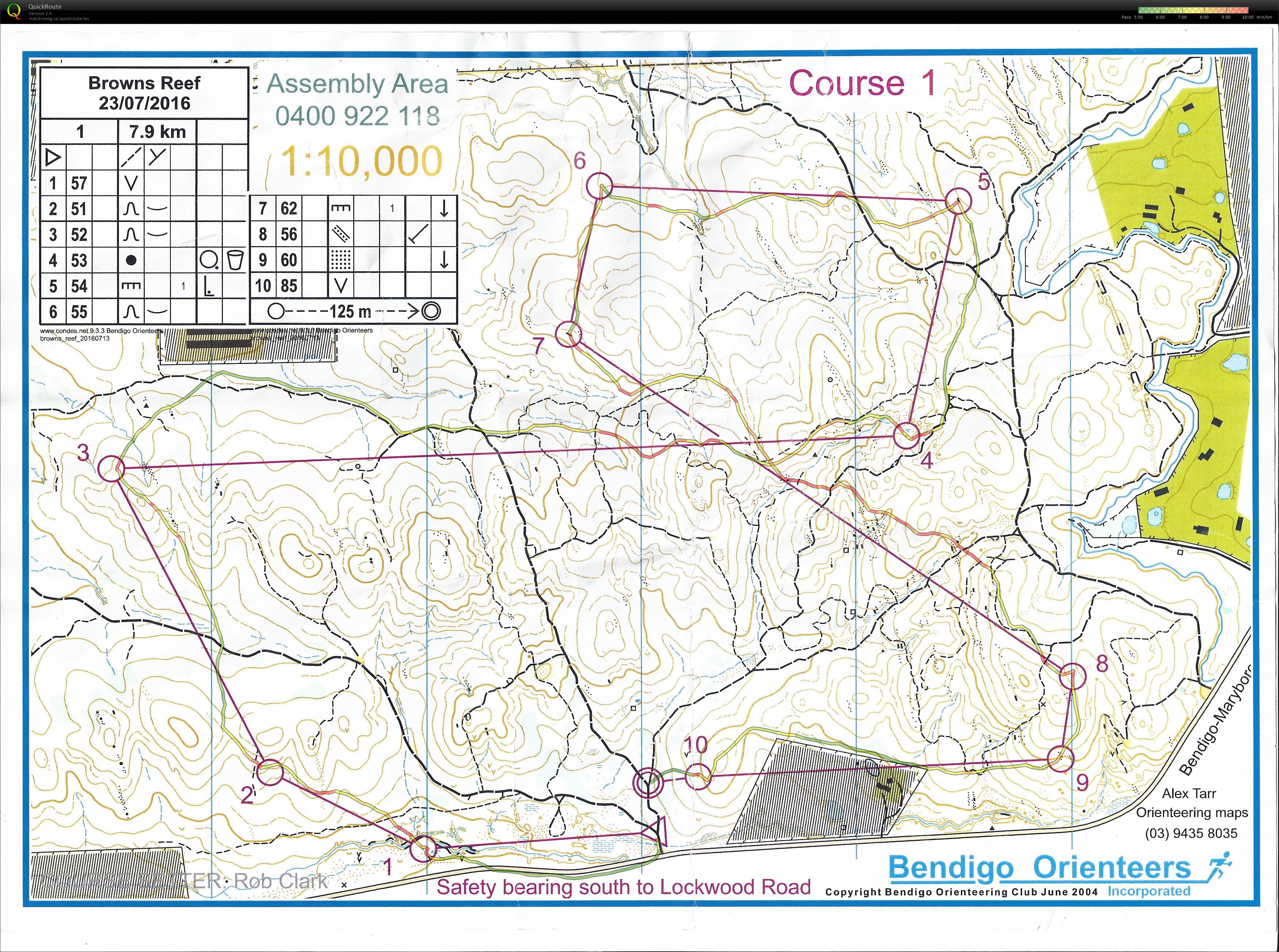 Bendigo Bush 16 Course 1 2016 (23/07/2016)