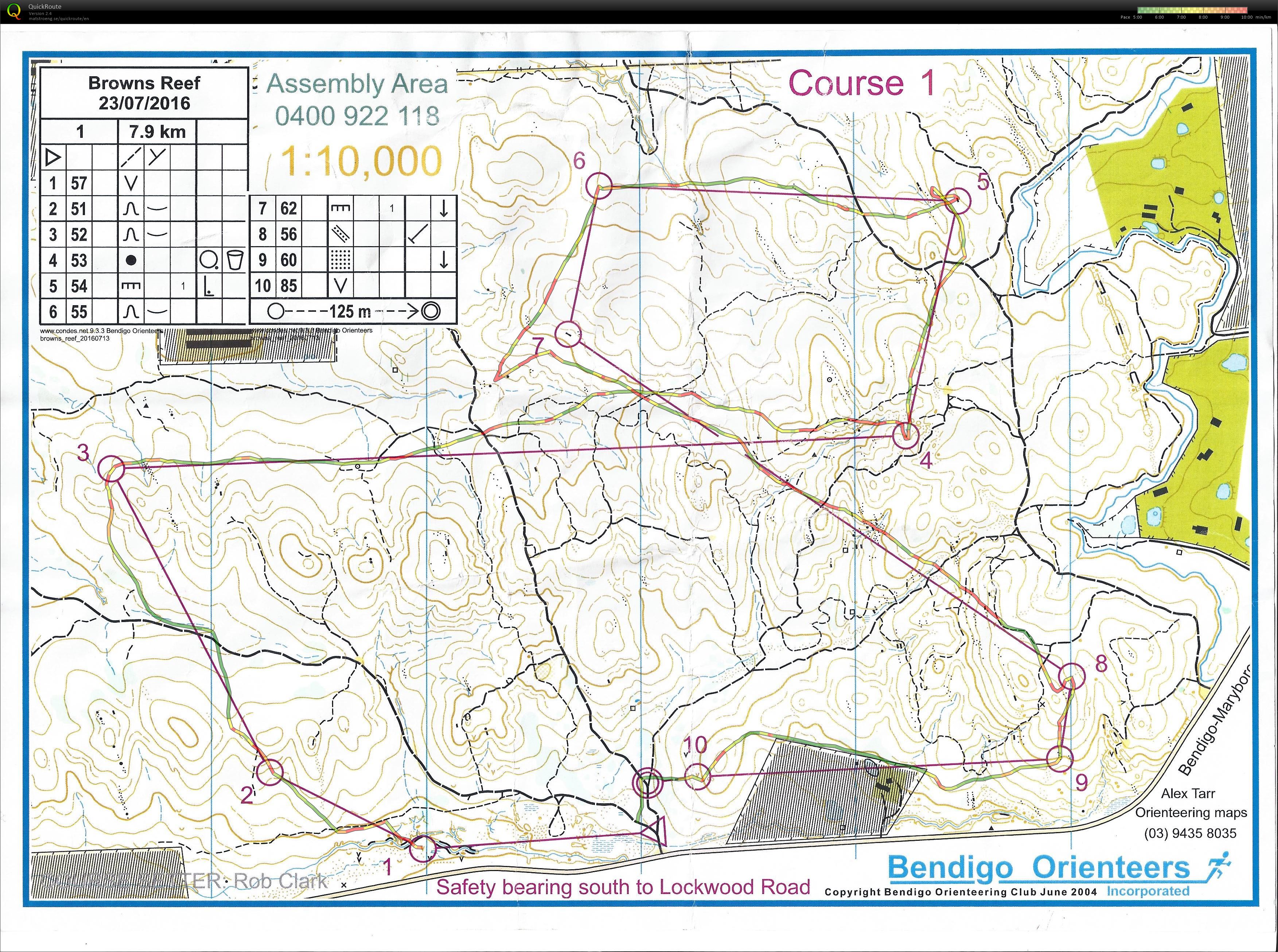 Bendigo Bush 16 Course 1 2016 (23.07.2016)
