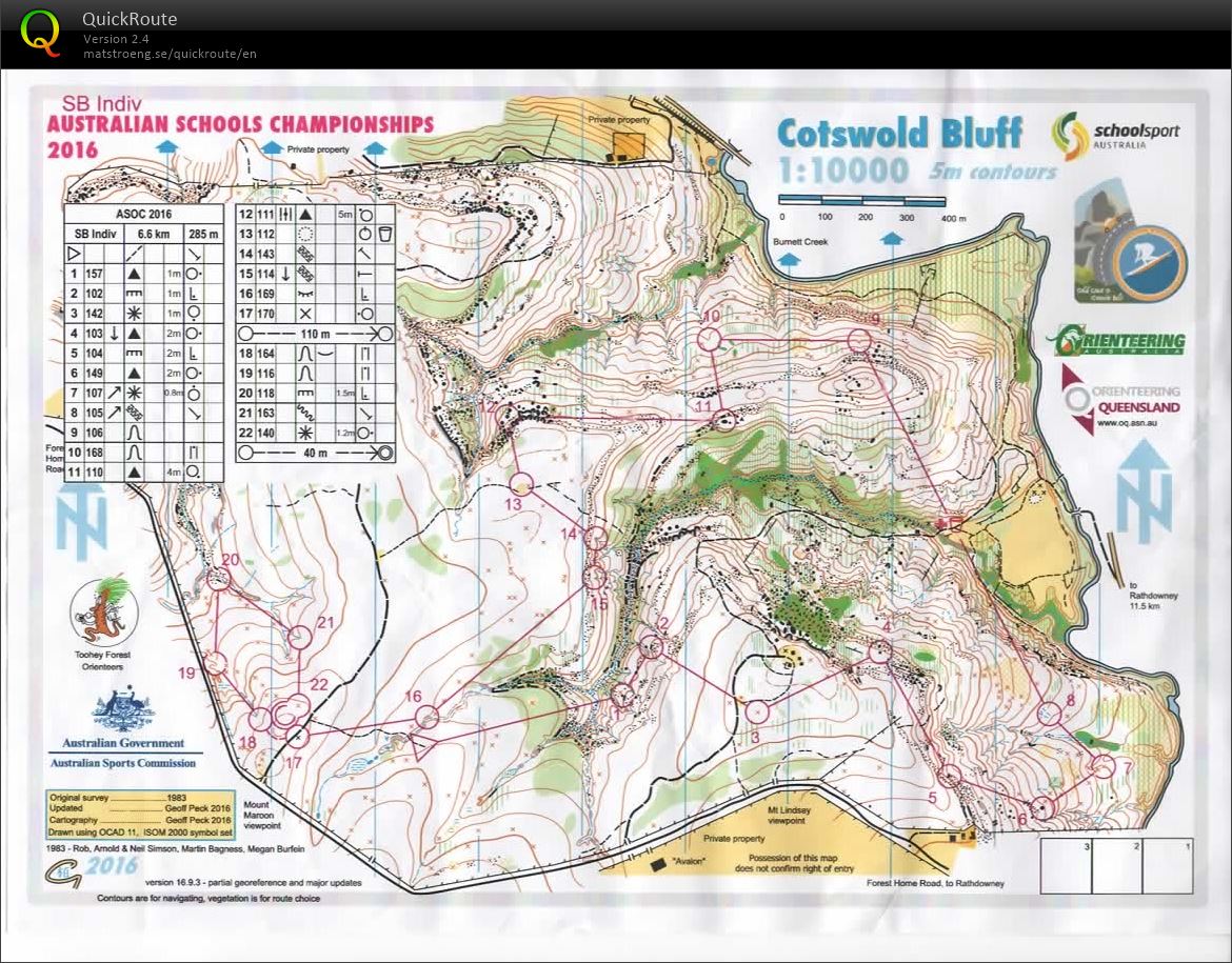 2016 Australian Schools Individual (28/09/2016)