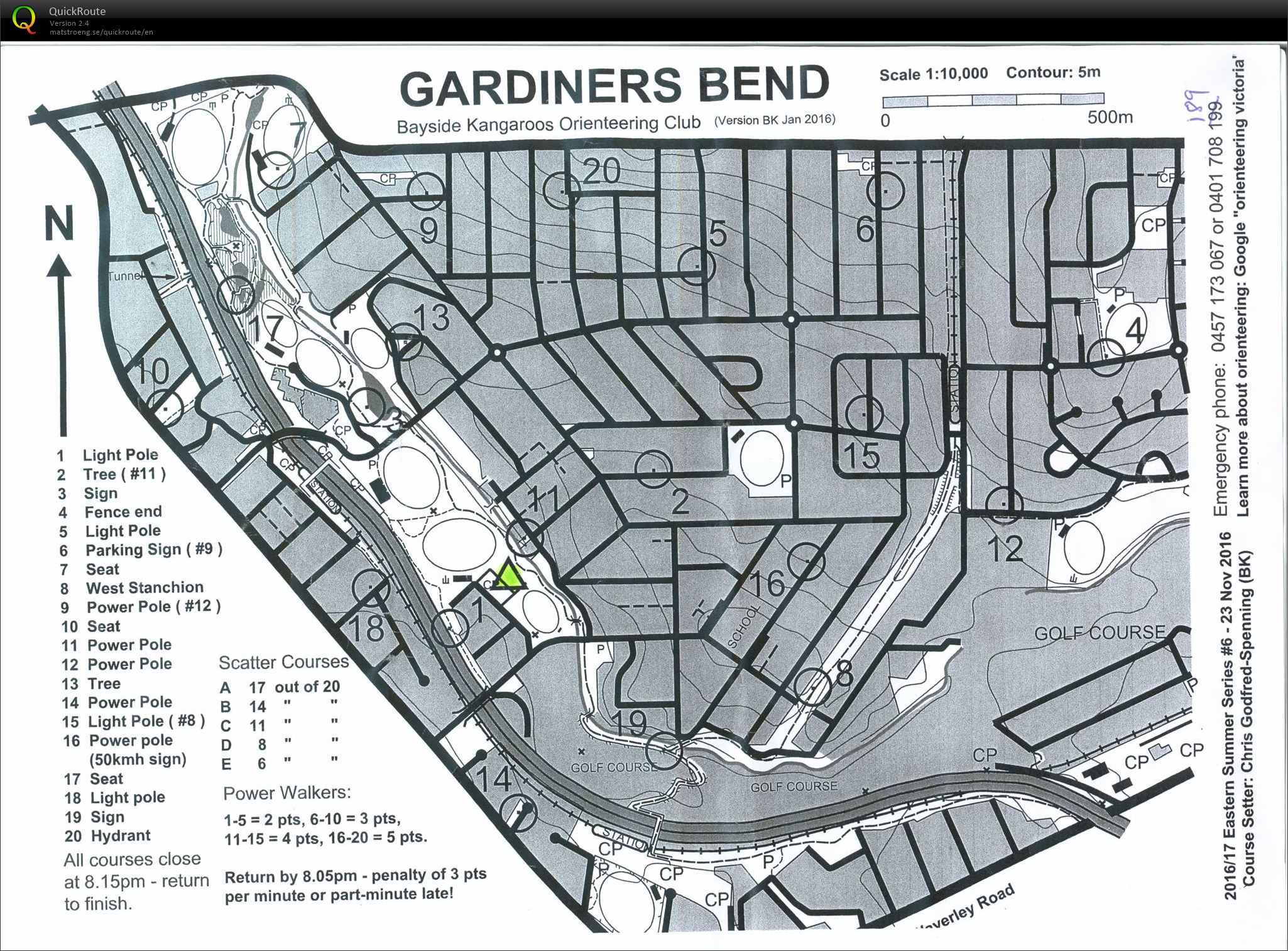 2016/17 Eastern Summer Series Event 6 (23-11-2016)