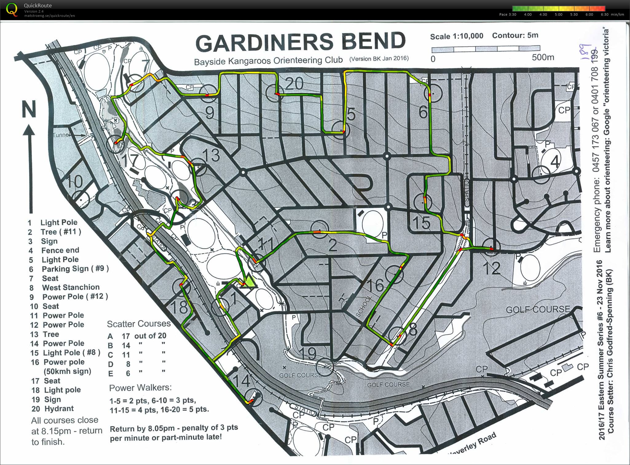 2016/17 Eastern Summer Series Event 6 (23-11-2016)