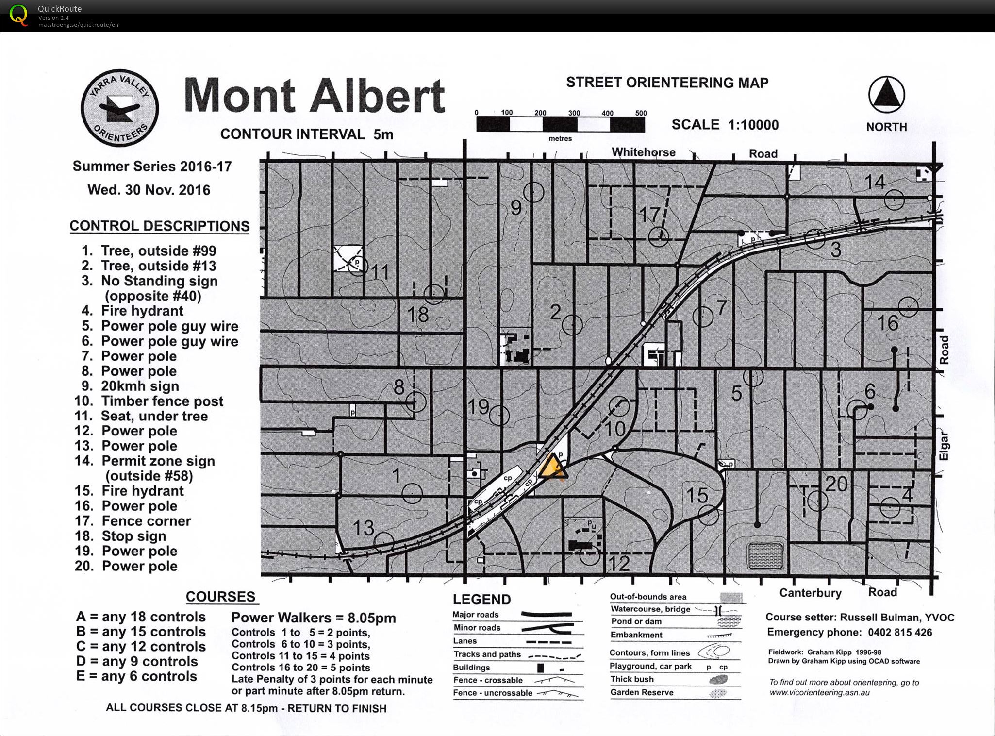 2016/17 Eastern Summer Series Event 7 (30-11-2016)