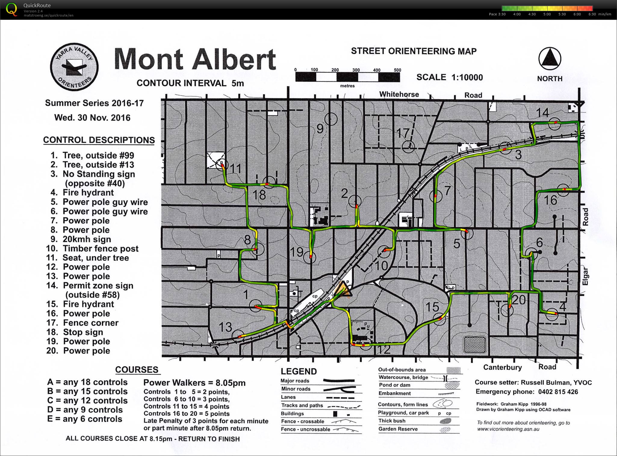 2016/17 Eastern Summer Series Event 7 (30-11-2016)