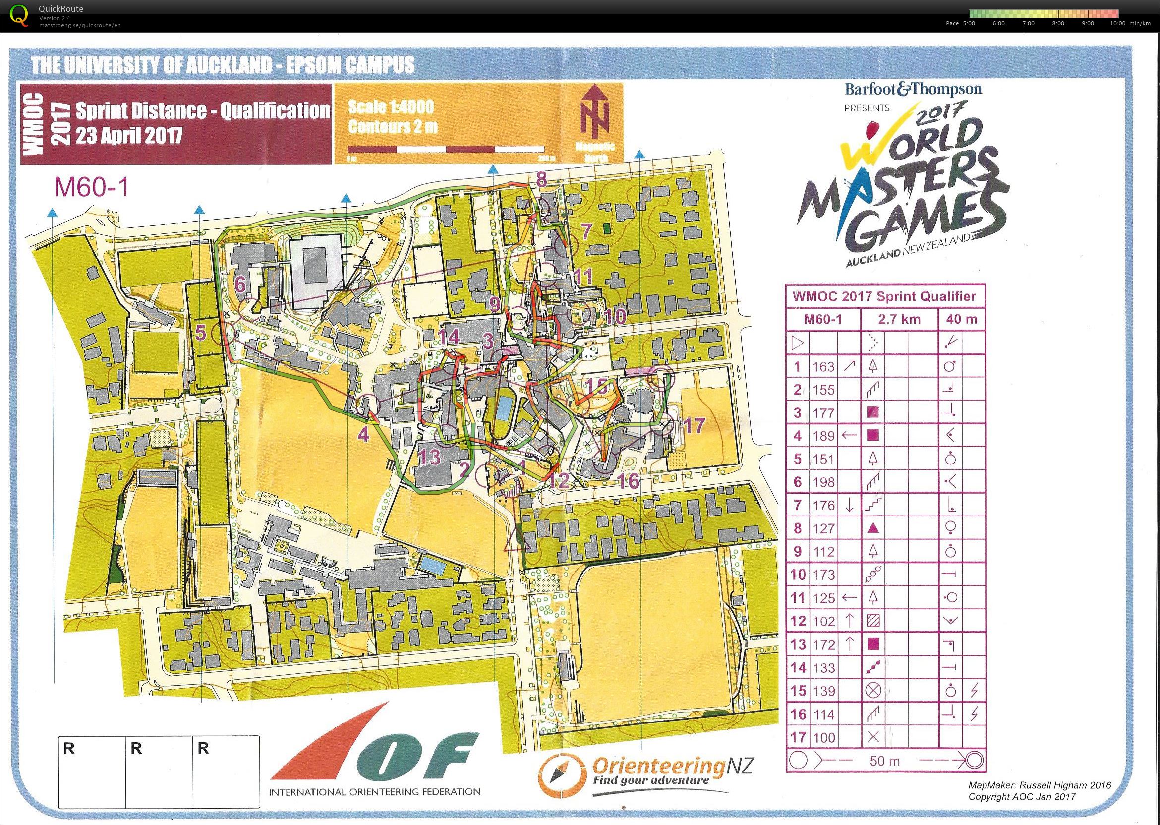 WMOC Sprint Qual M60 (23/04/2017)