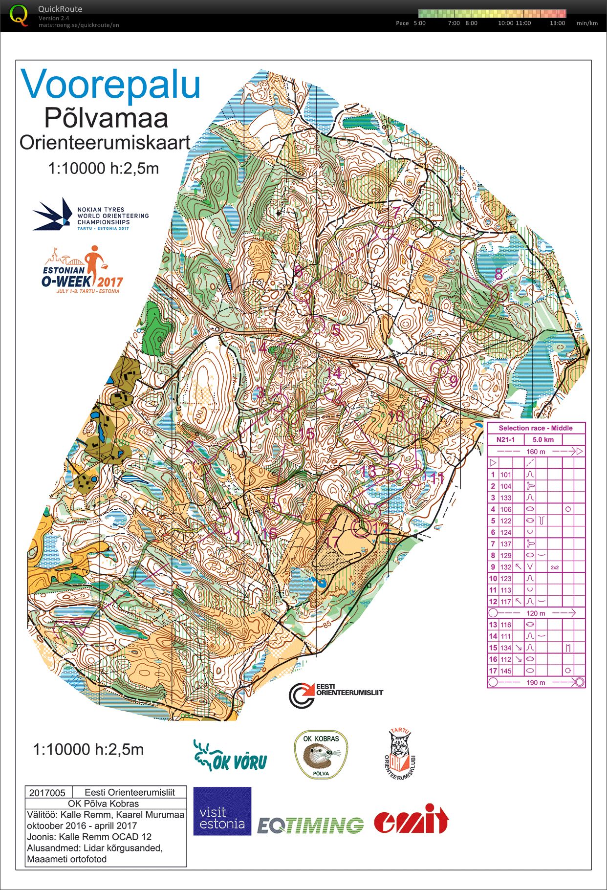 Estonian WOC Selection Middle (13/05/2017)
