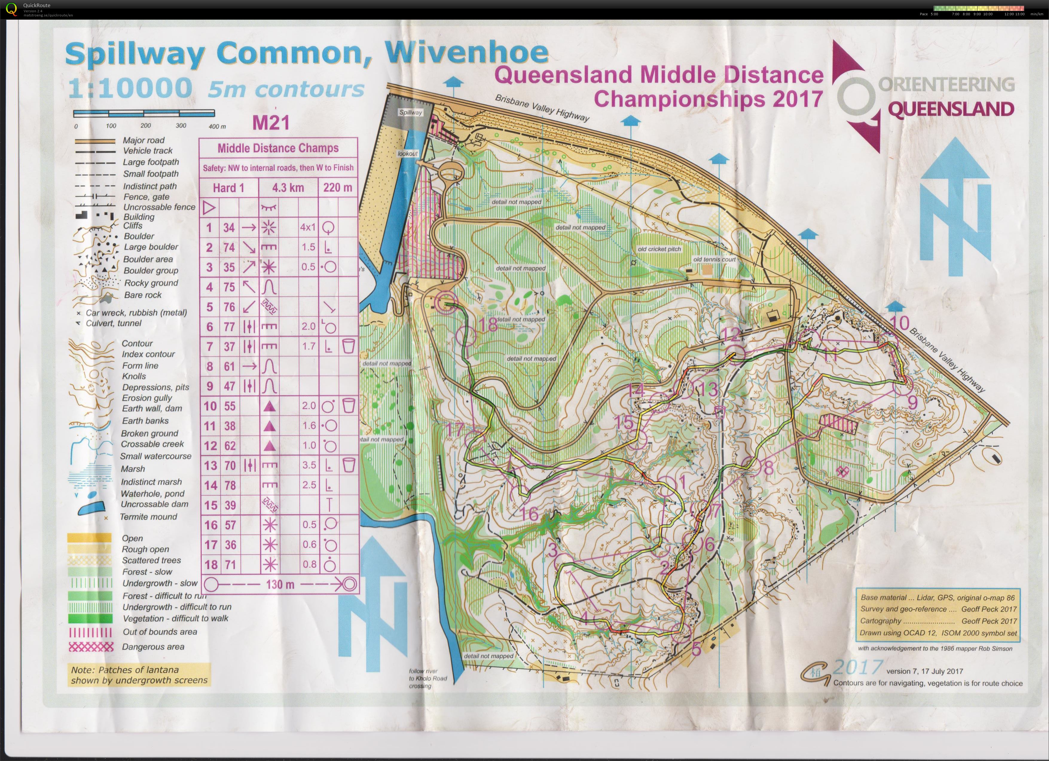 Spillway Common Wivenhoe Middle Distance Champs (22-07-2017)