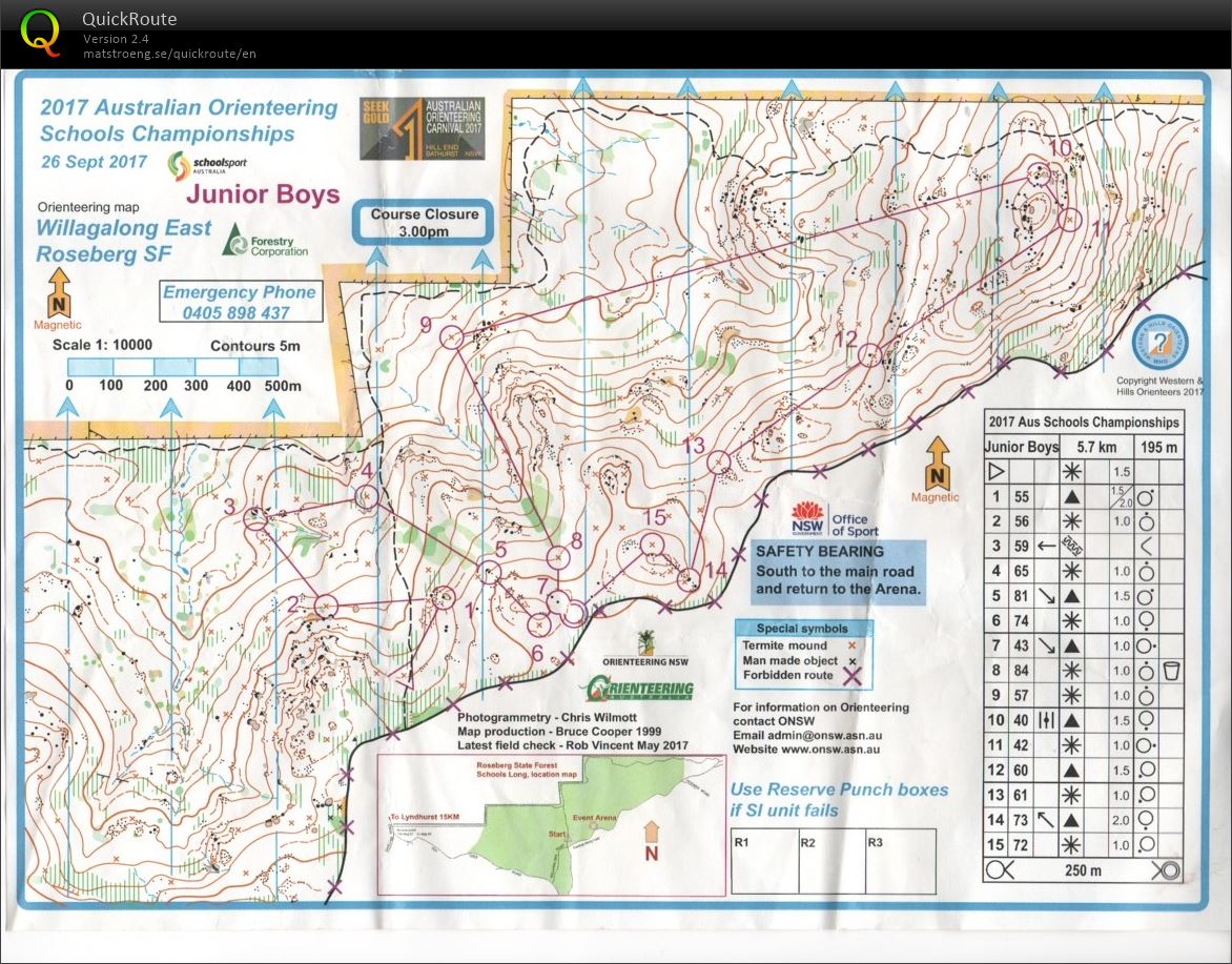 2017 Australian Orienteering Schools Long Championships (26.09.2017)