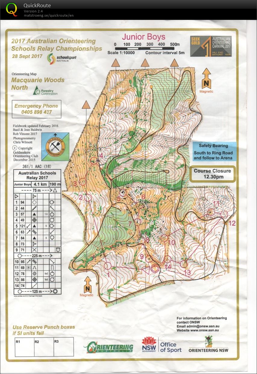 2017 Australian Orienteering Schools Relay Championships (28-09-2017)