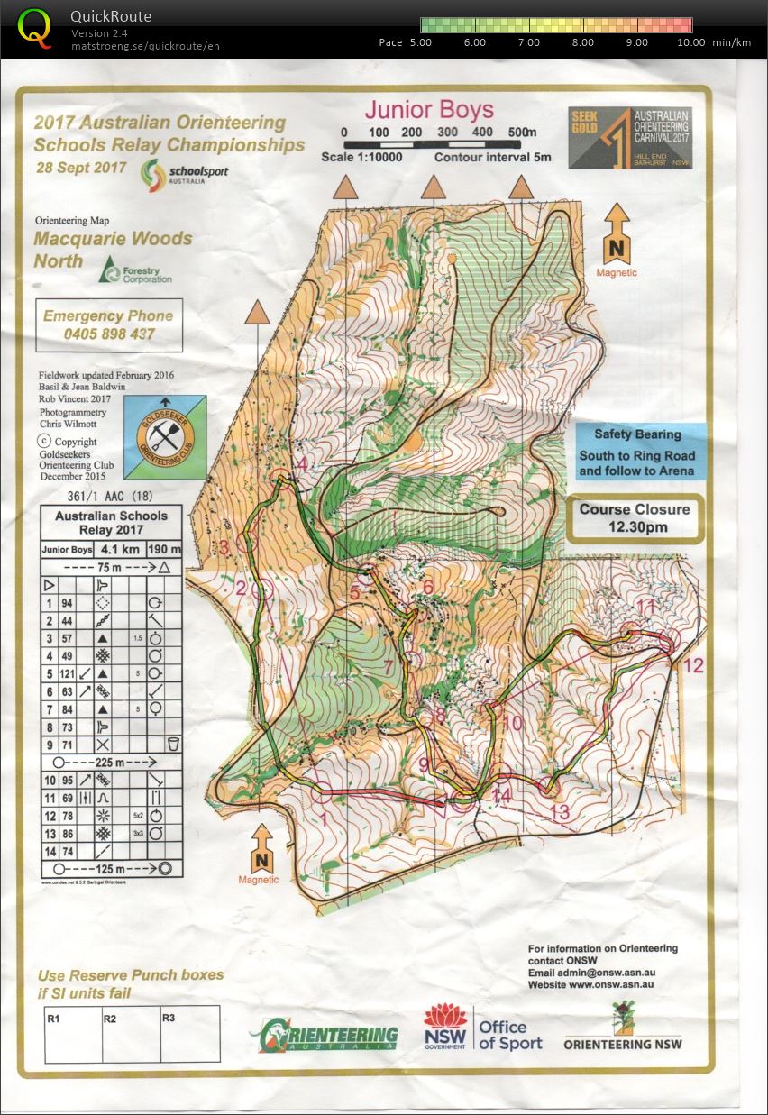 2017 Australian Orienteering Schools Relay Championships (28-09-2017)