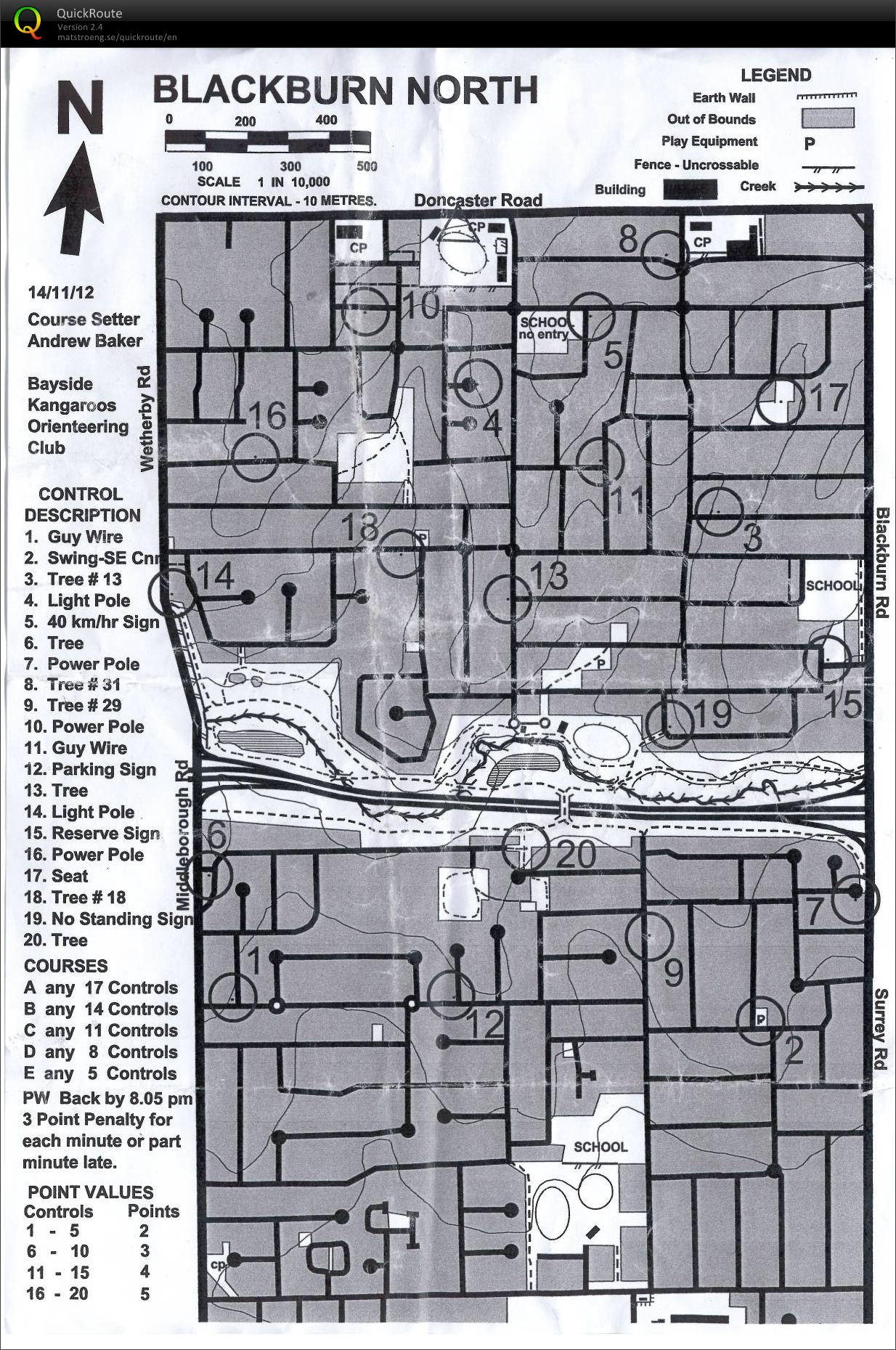 2012-13 Eastern Summer Series Event 4 (14/11/2012)