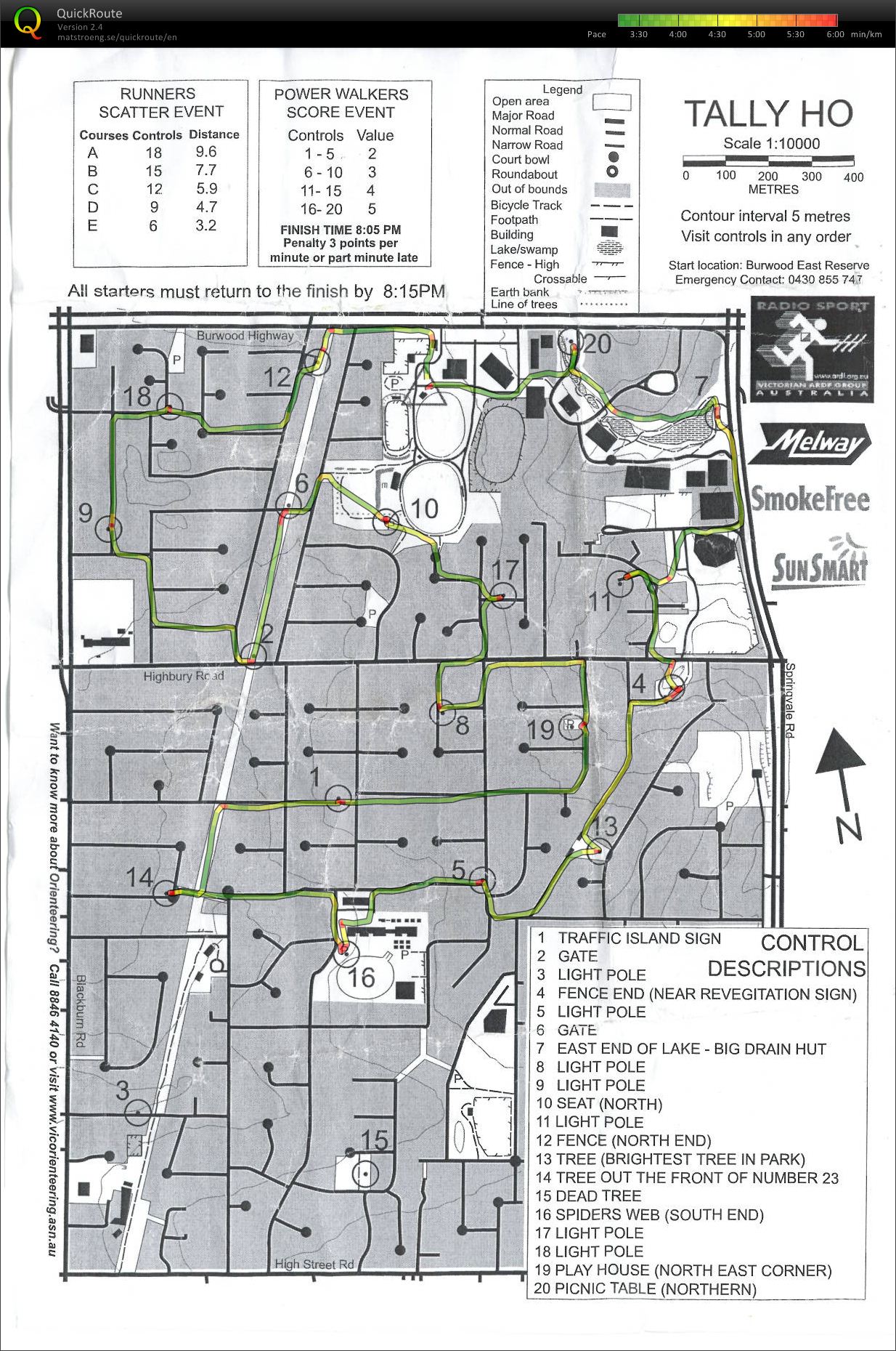 2012-13 Eastern Summer Series Event No. 5 (21.11.2012)