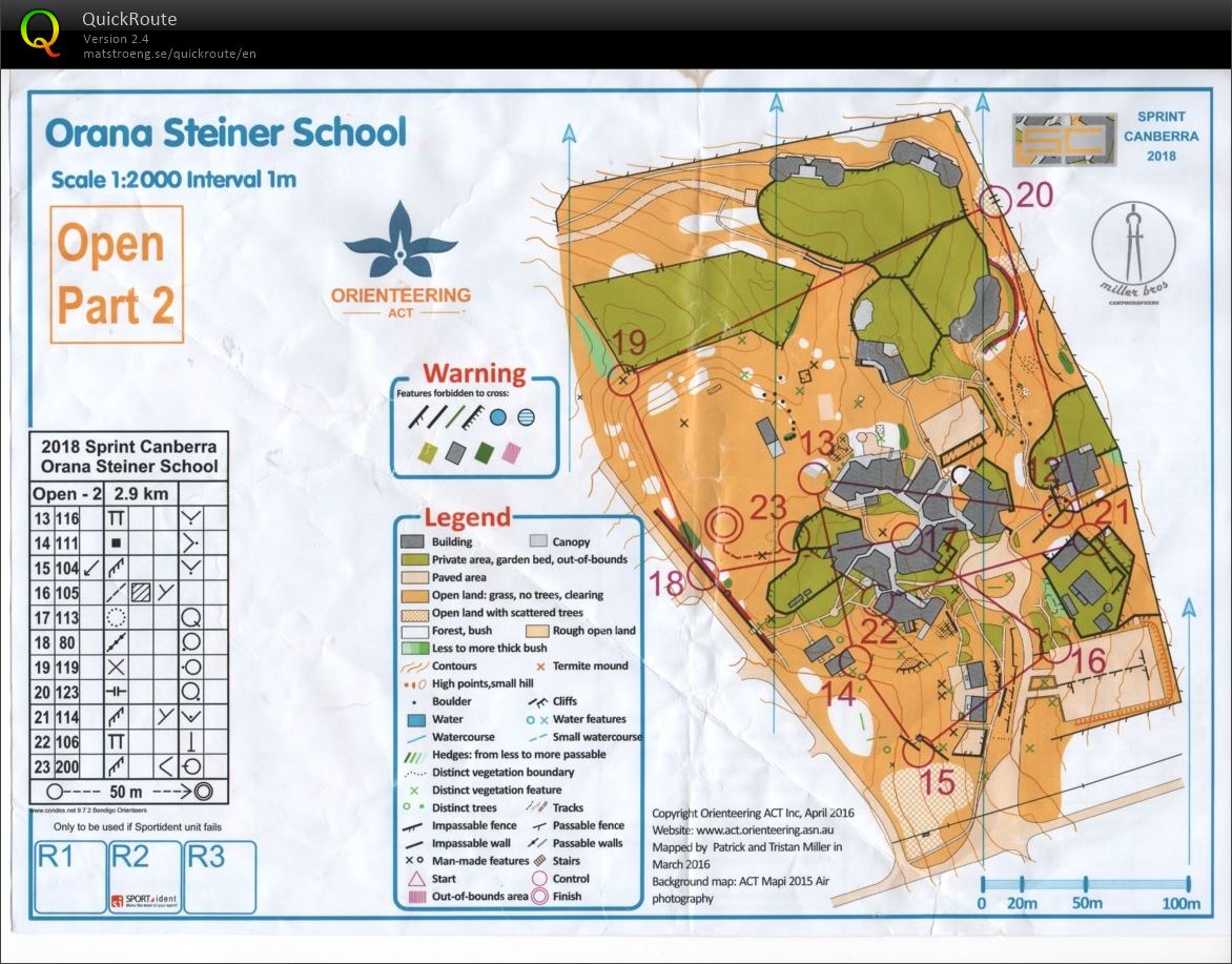 2018 Sprint Canberra Stage 4 Map 2 (27/01/2018)